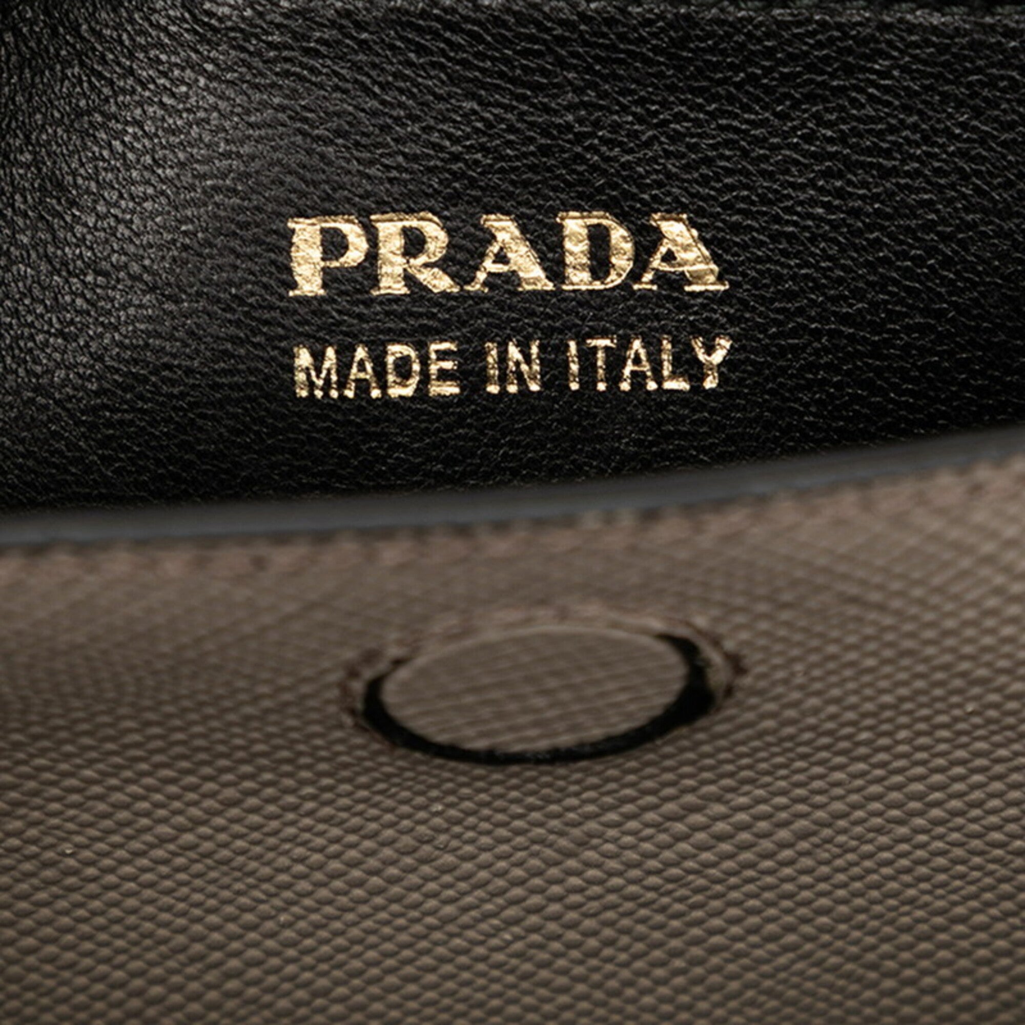 Prada Beige Leather Handbag Shoulder Bag (Pre-Owned)