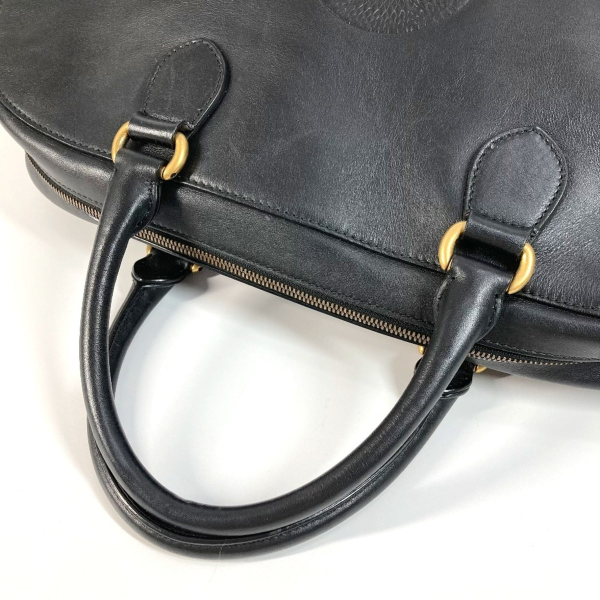 Gucci Black Leather Boston Bag Shoulder Bag (Pre-Owned)