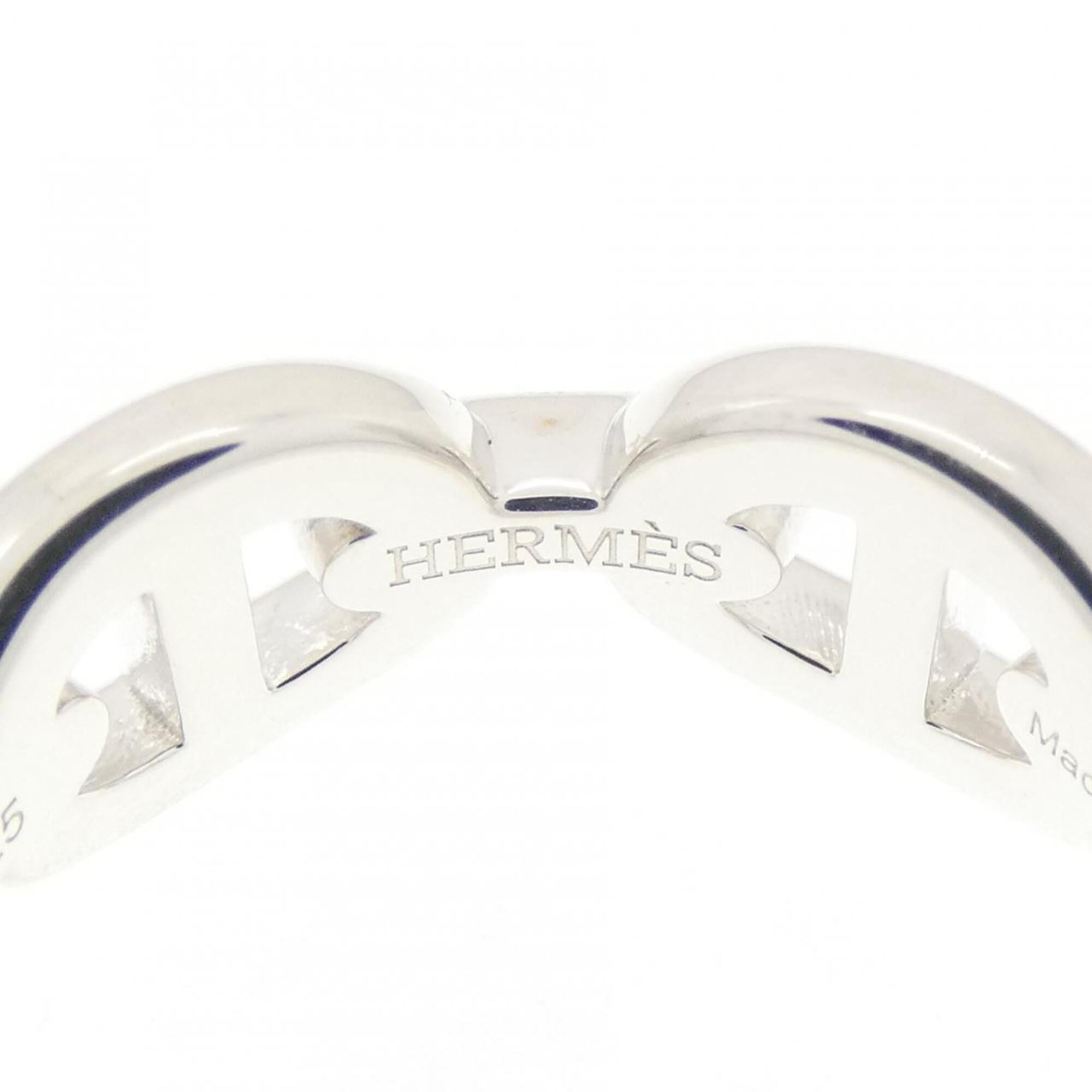 Hermes Chaine D'ancre Silver 925 Band Ring (Pre-Owned)