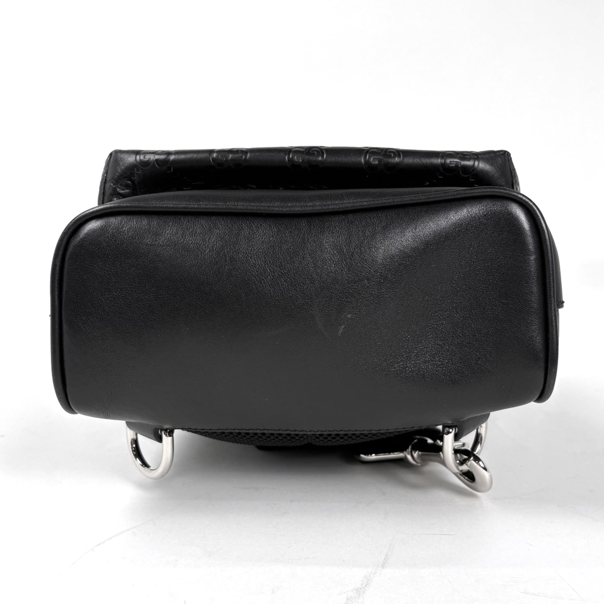 Gucci Guccissima Black Gg Leather Shoulder Bag Sling Bag (Pre-Owned)