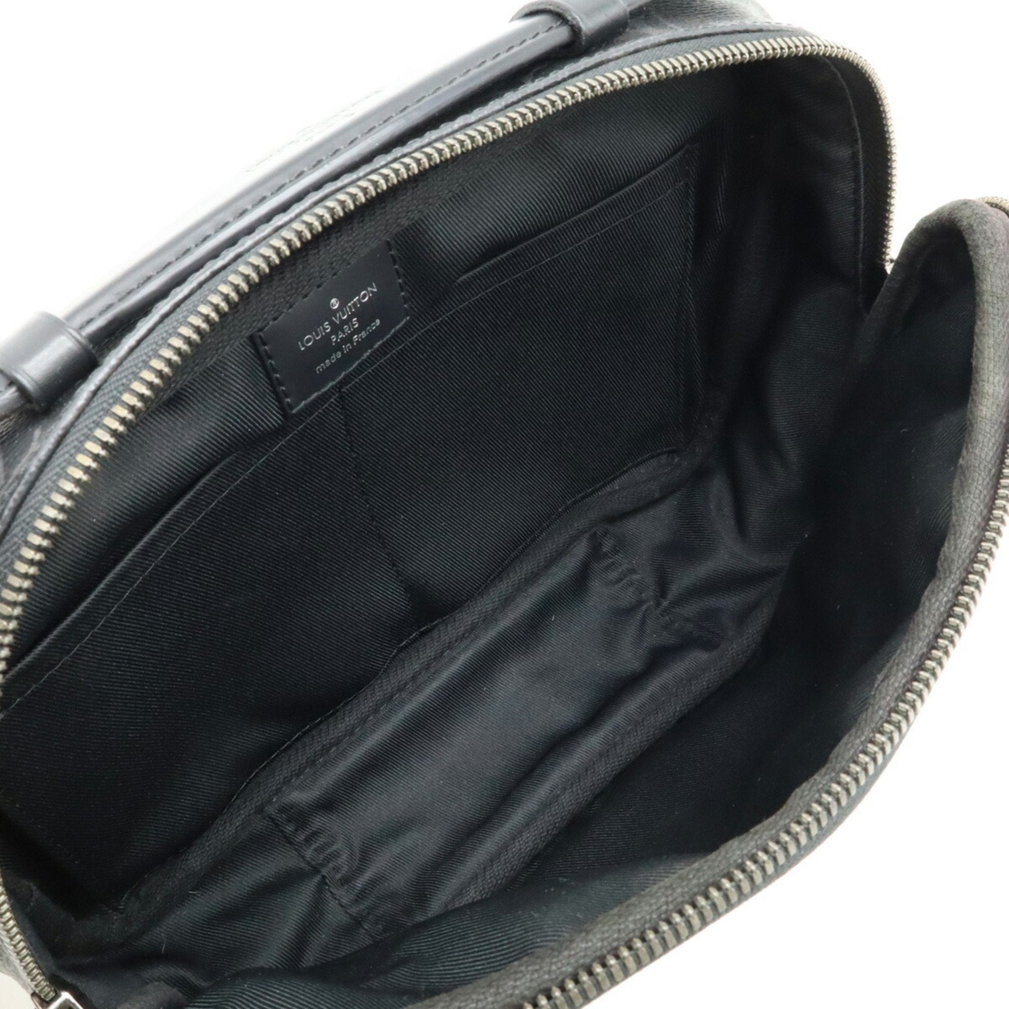 Louis Vuitton Black Gray Monogram Eclipse Leather Clutch Bag Fanny Pack (Pre-Owned)