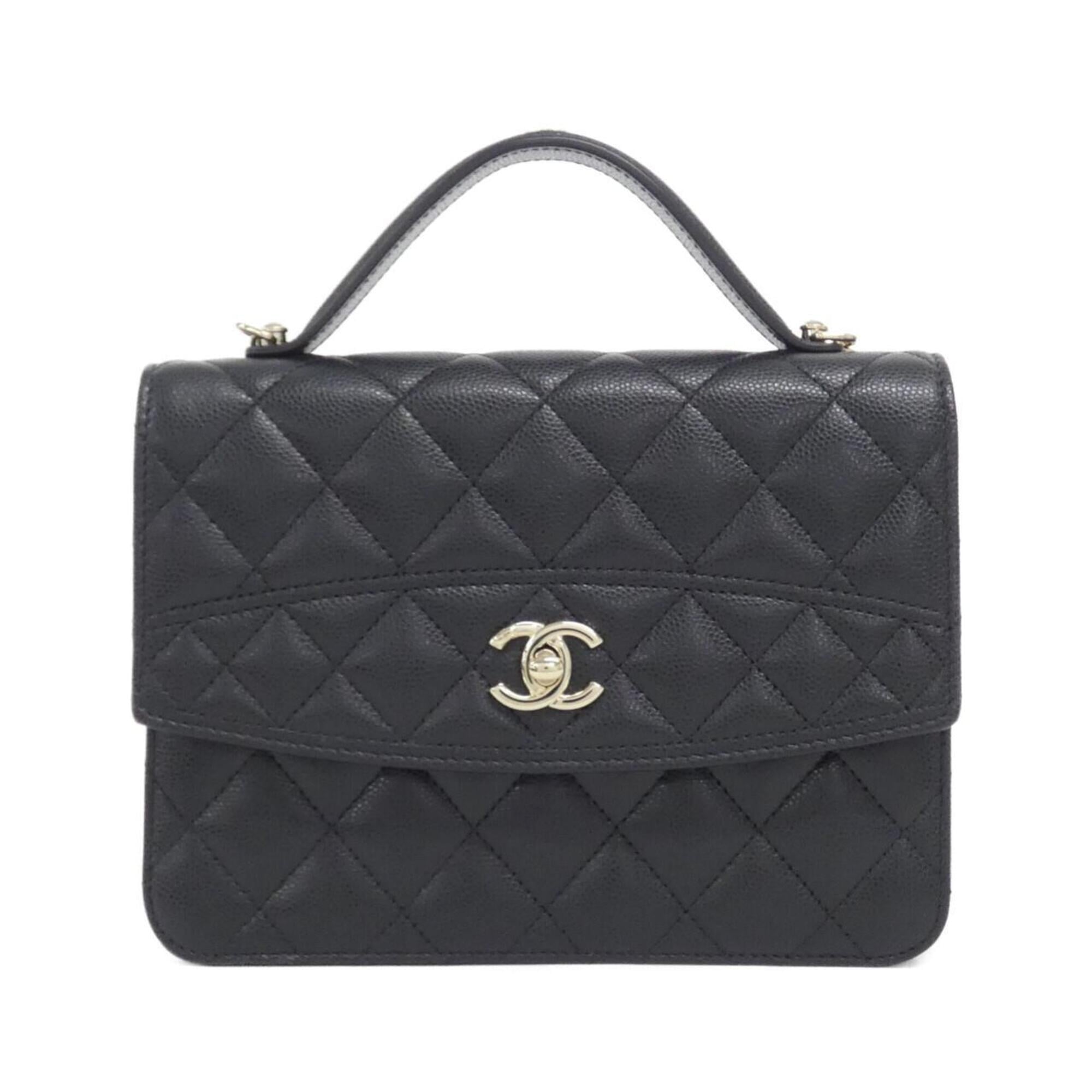 Chanel Black Grained Calfskin Backpack (Pre-Owned)