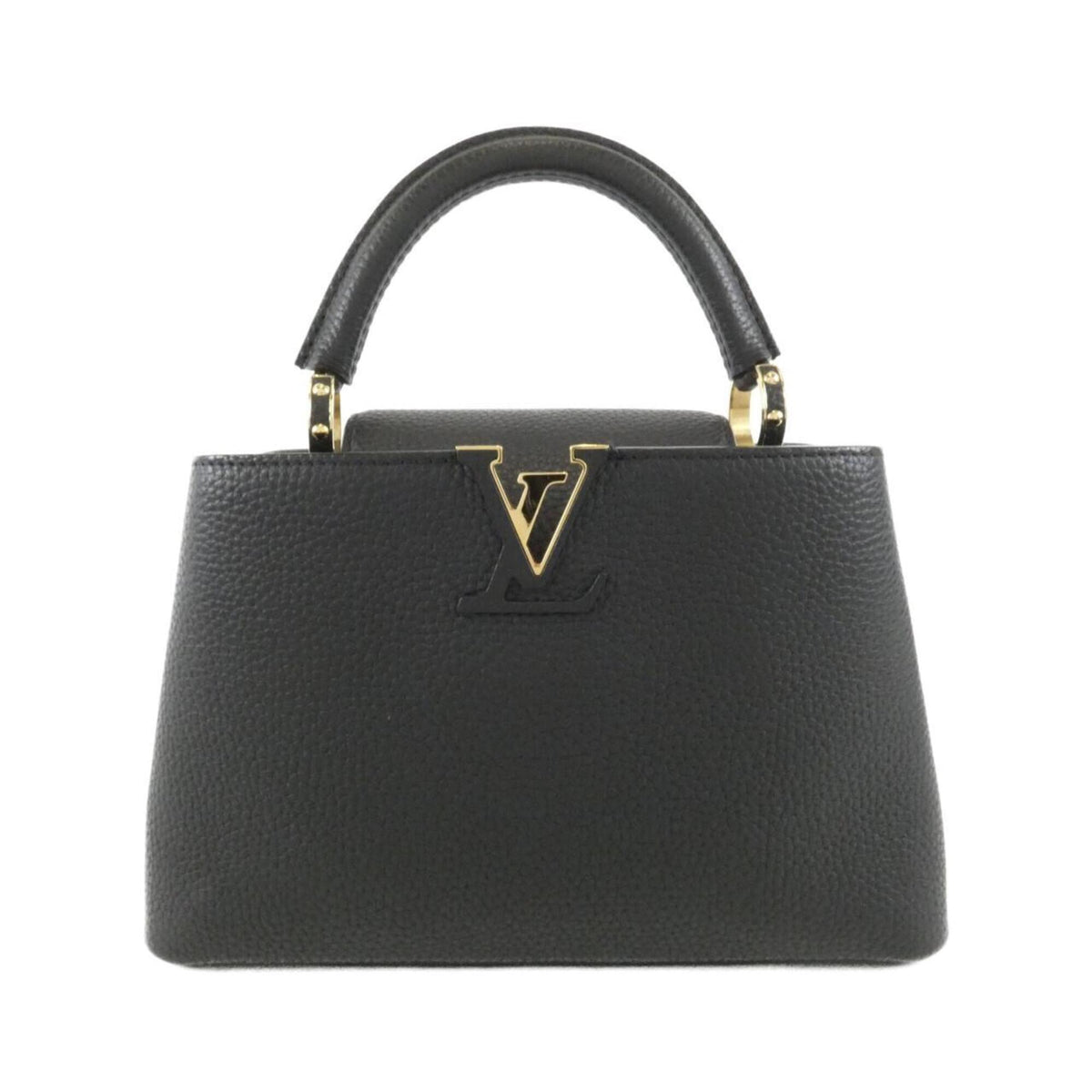 Louis Vuitton Black Leather Handbag (Pre-Owned)
