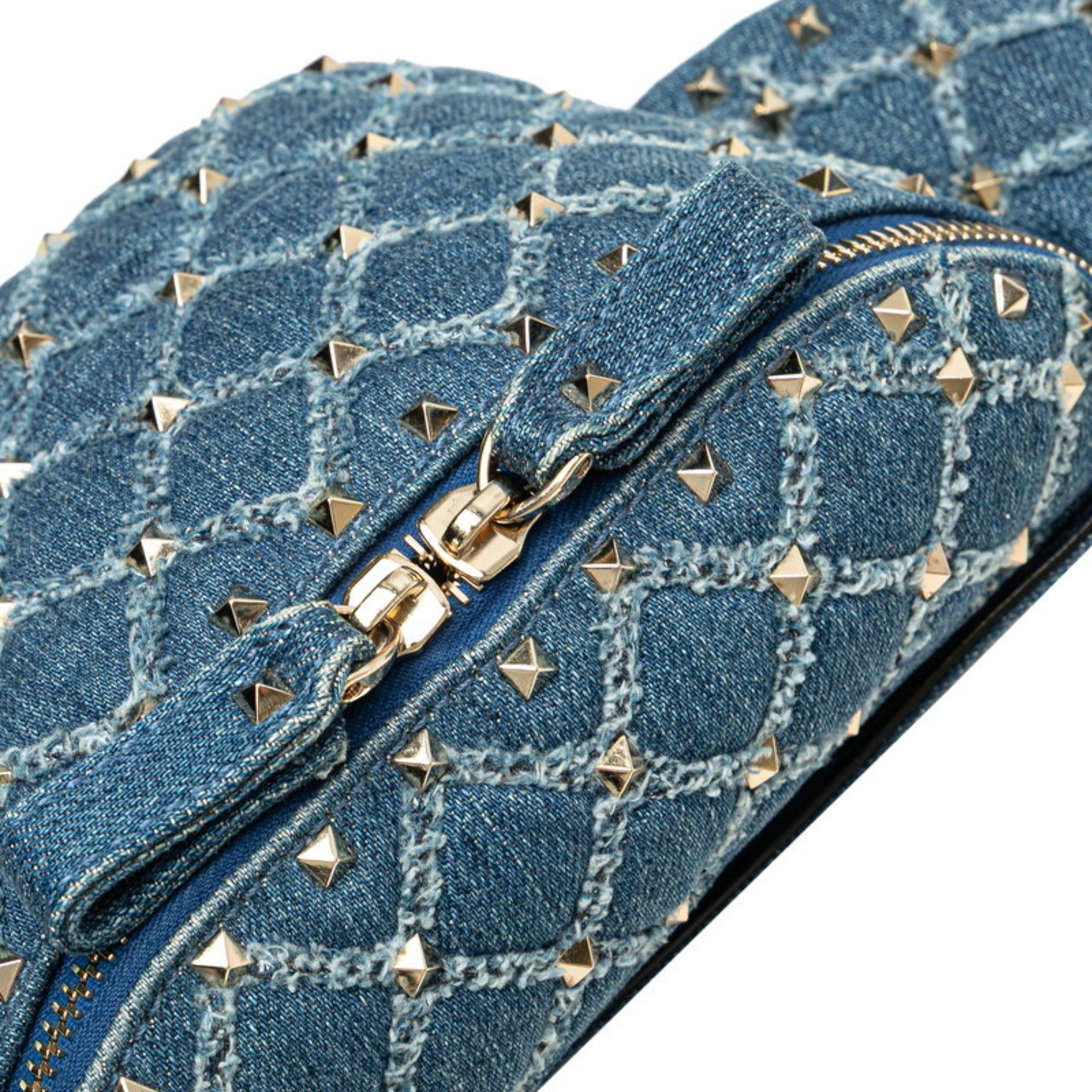 Valentino Blue Denim Leather Fanny Pack (Pre-Owned)