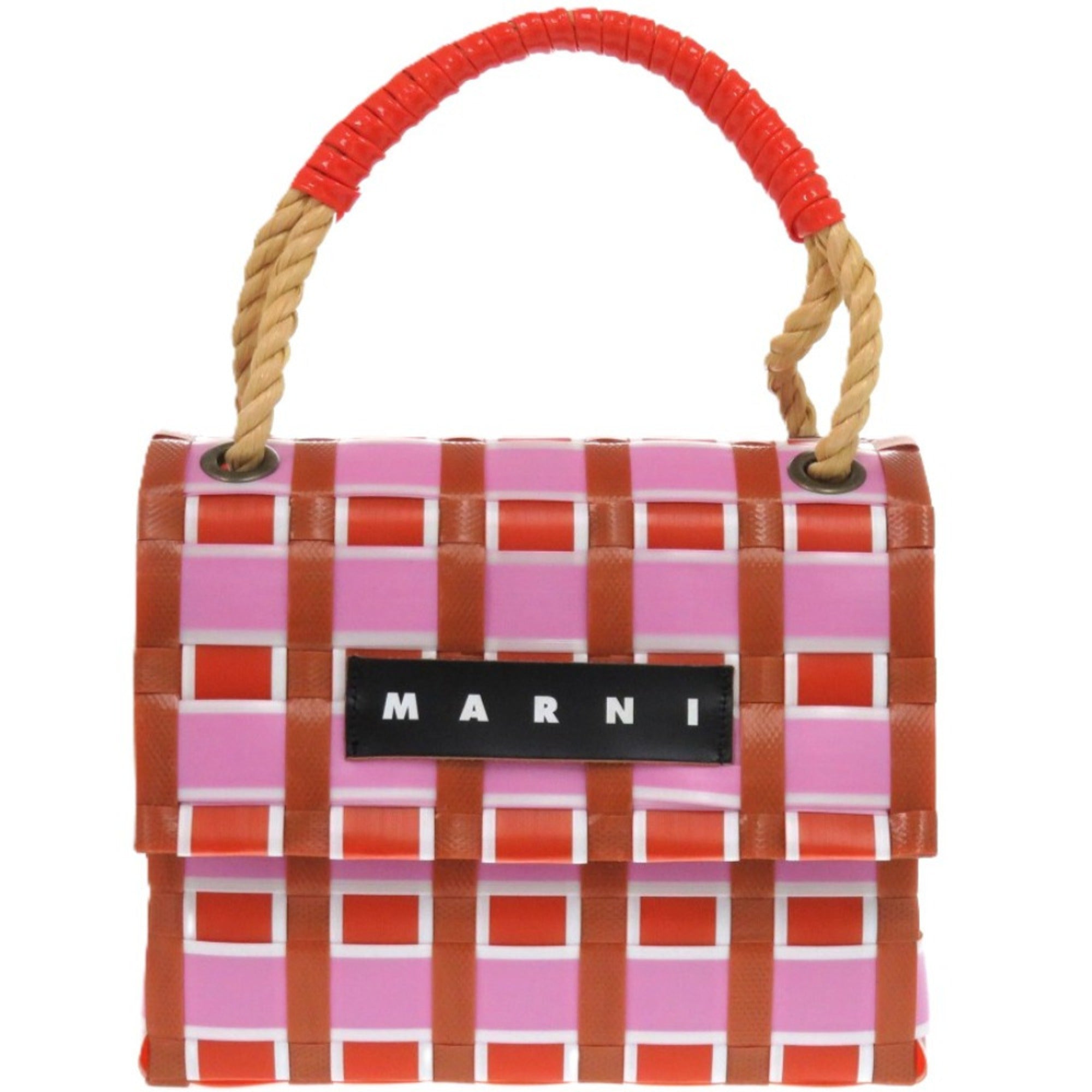 Marni Pink Red Color Polypropylene Tote Bag (Pre-Owned)