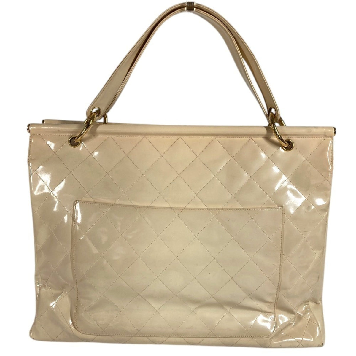 Chanel Matelasse White Leather Handbag (Pre-Owned)