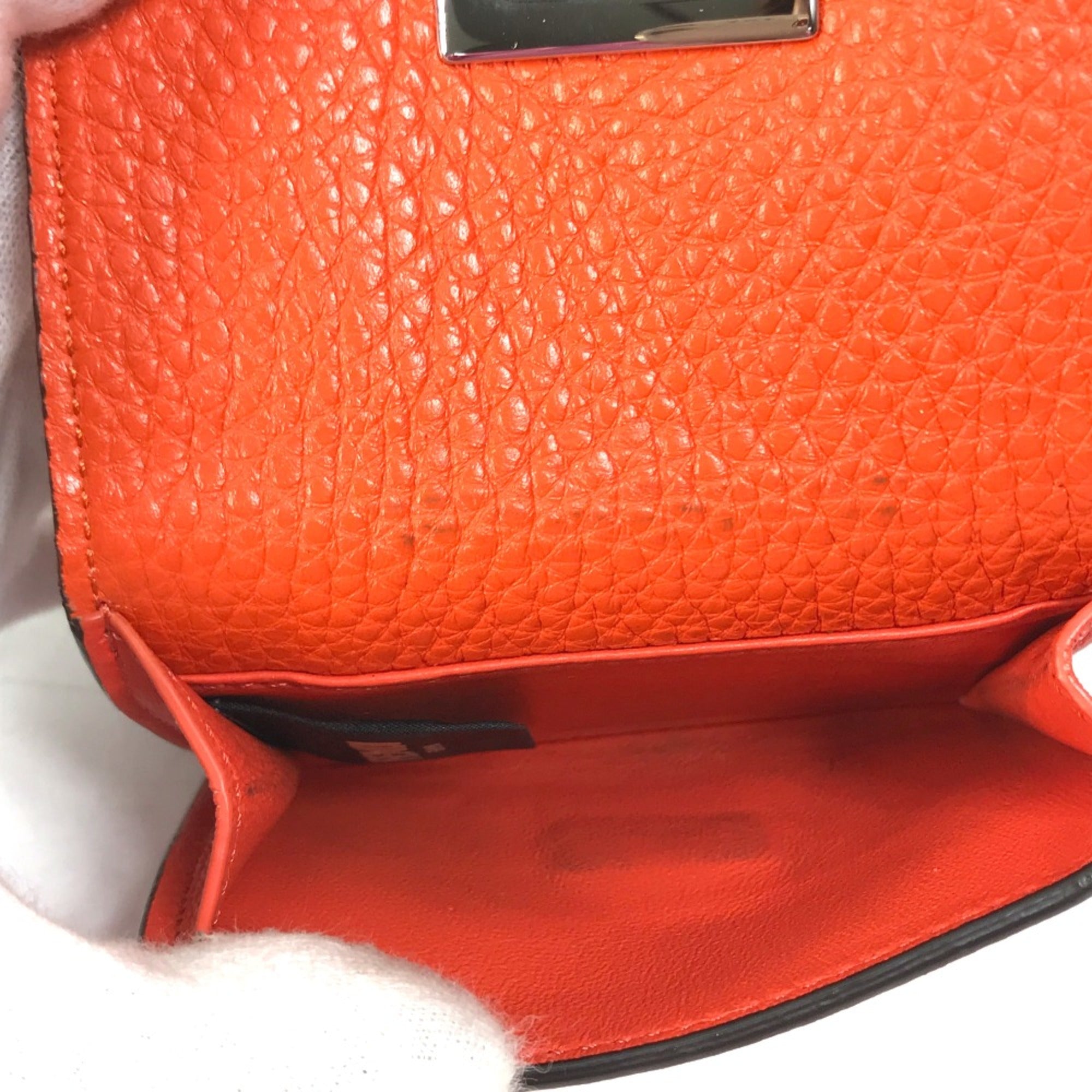 Fendi Orange Leather Wallet (Tri-Fold) (Pre-Owned)