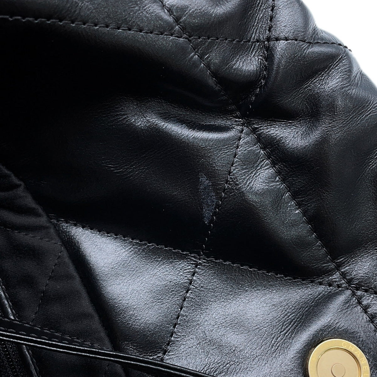 Chanel Black Leather Handbag Pouch (Pre-Owned)