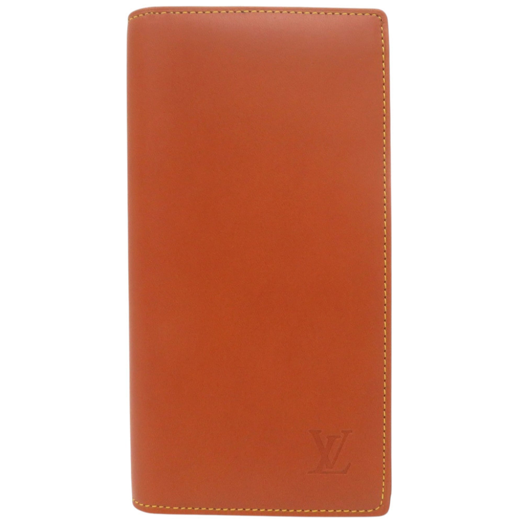 Louis Vuitton Caramel Leather Long Wallet (Bi-Fold) (Pre-Owned)