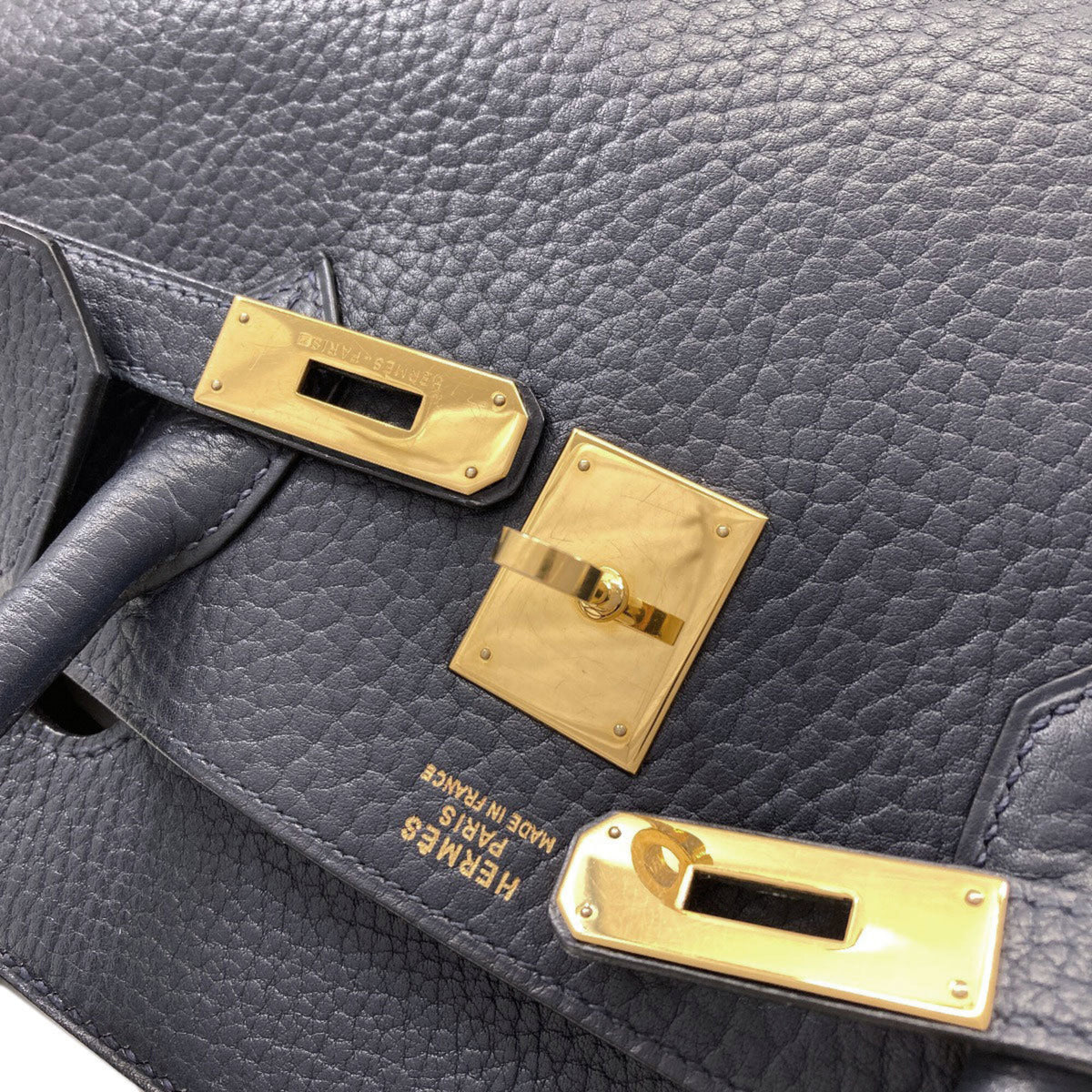 Hermes Blue Indigo Ardennes Leather Handbag (Pre-Owned)