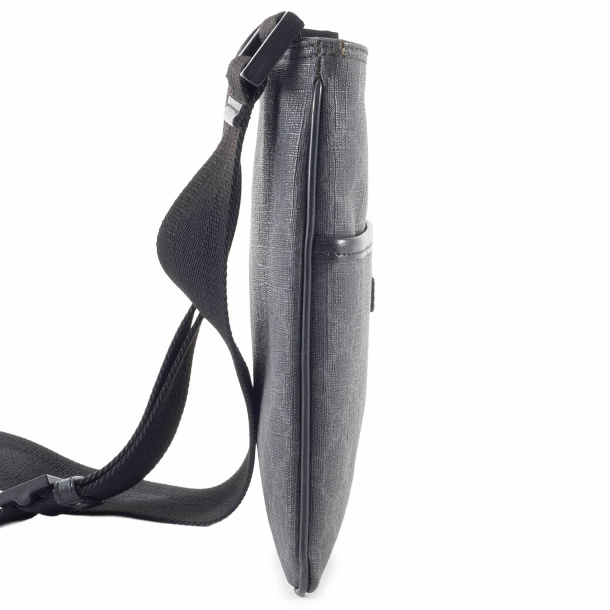 Gucci Gray Gg Supreme Leather Shoulder Bag (Pre-Owned)