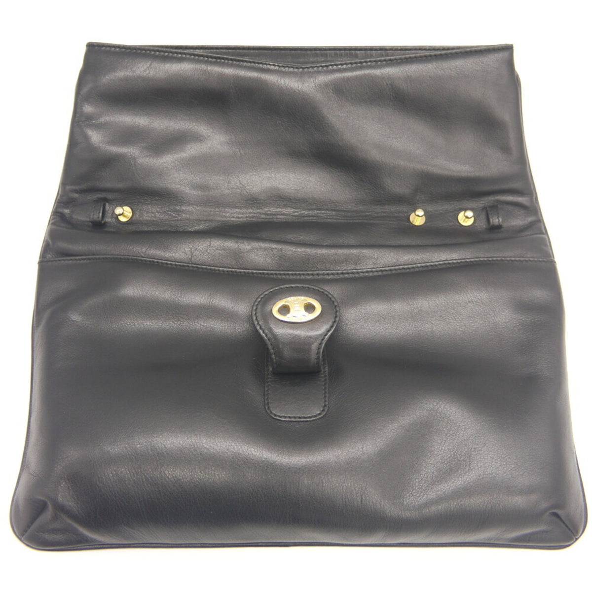 Celine Black Leather Clutch Bag (Pre-Owned)