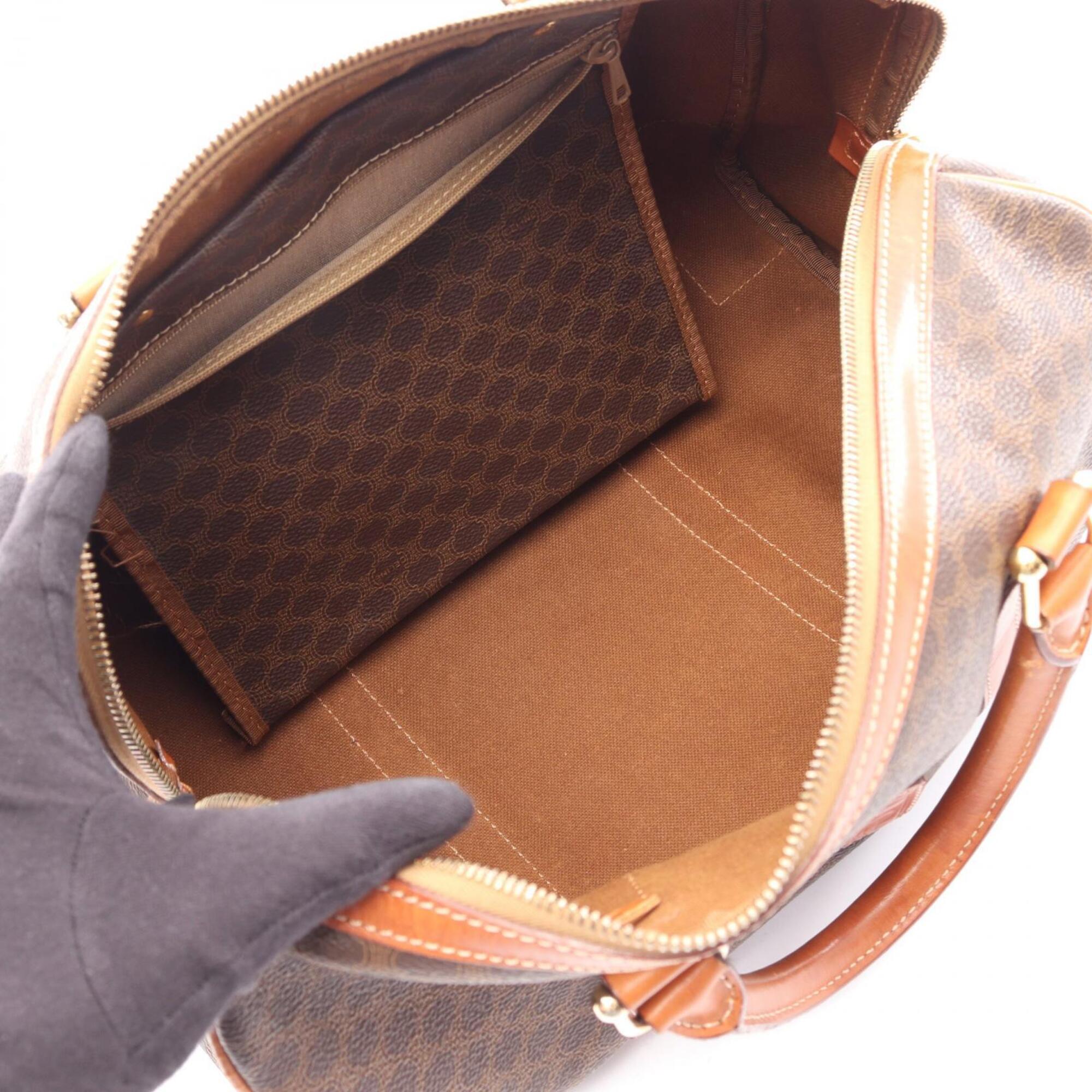 Celine Brown Coated Canvas Pvc Leather Handbag Tote Bag (Pre-Owned)