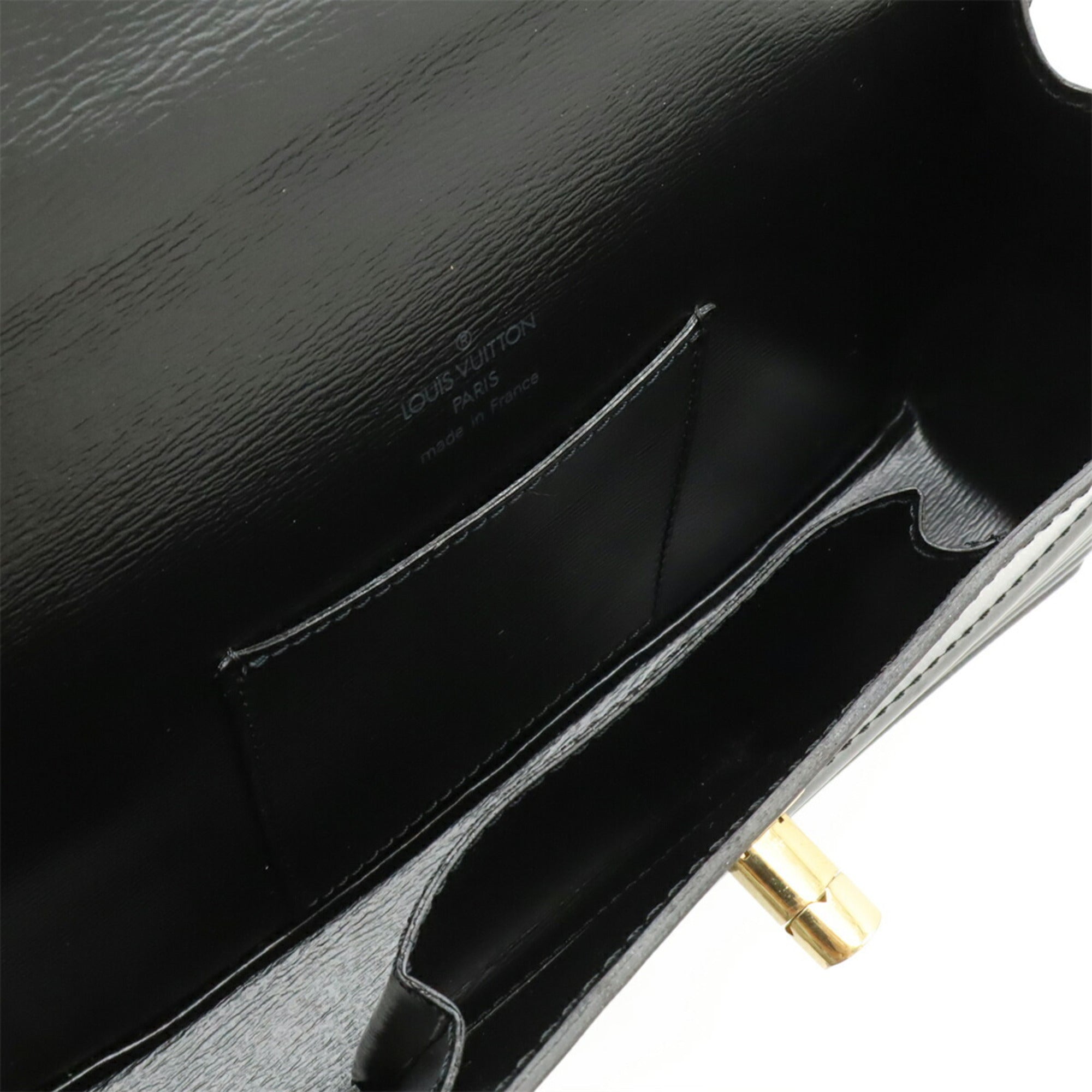 Louis Vuitton Noir Epi Leather Clutch Bag Pochette Shoulder Bag (Pre-Owned)