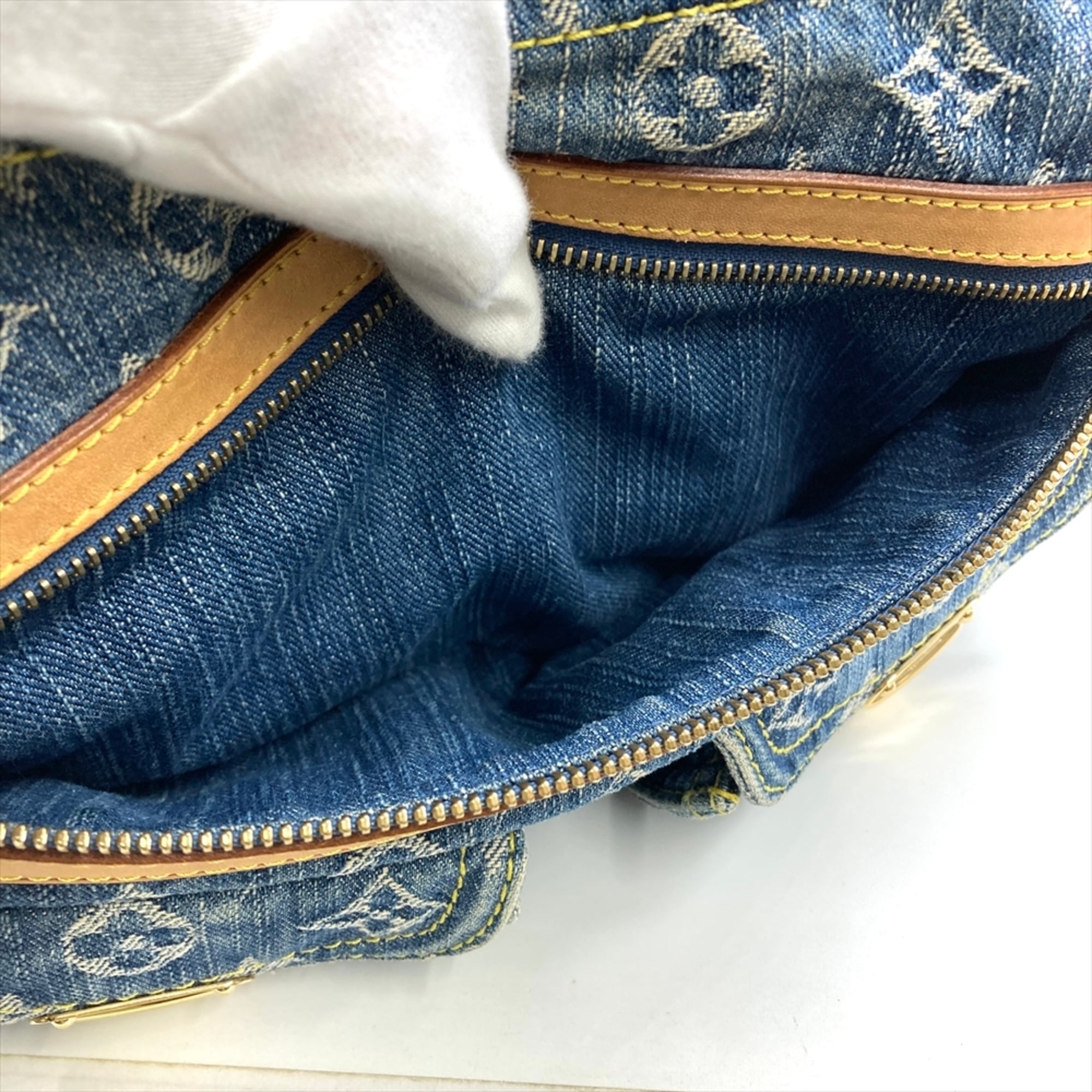 Louis Vuitton Monogram Denim Blue Monogram Denim Shoulder Bag (Pre-Owned)