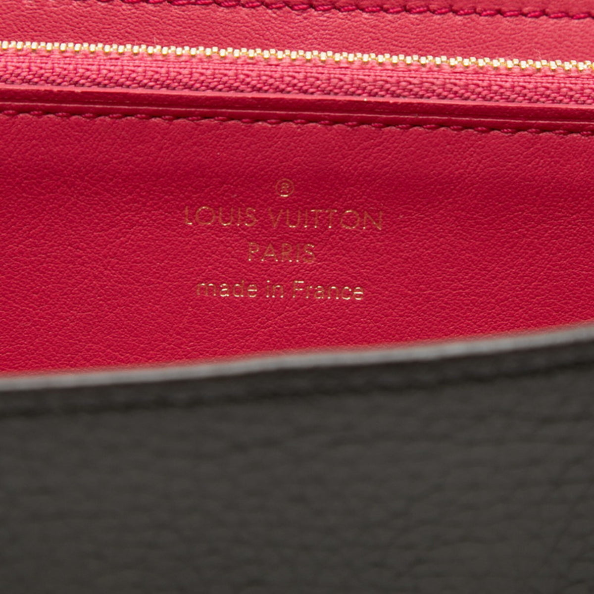 Louis Vuitton Black Noir Leather Long Wallet (Bi-Fold) (Pre-Owned)