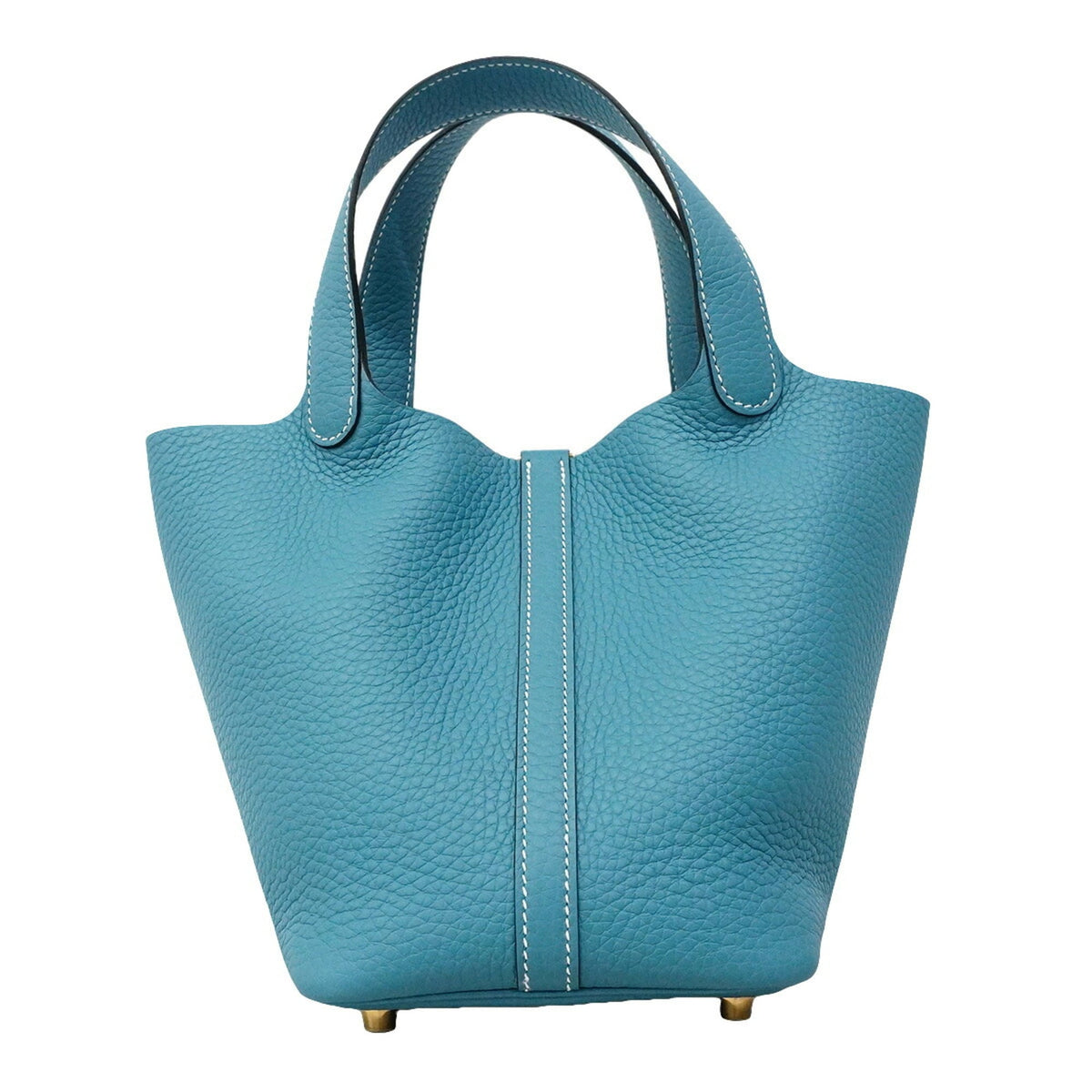 Hermes Blue Taurillon Clemence Leather Handbag (Pre-Owned)