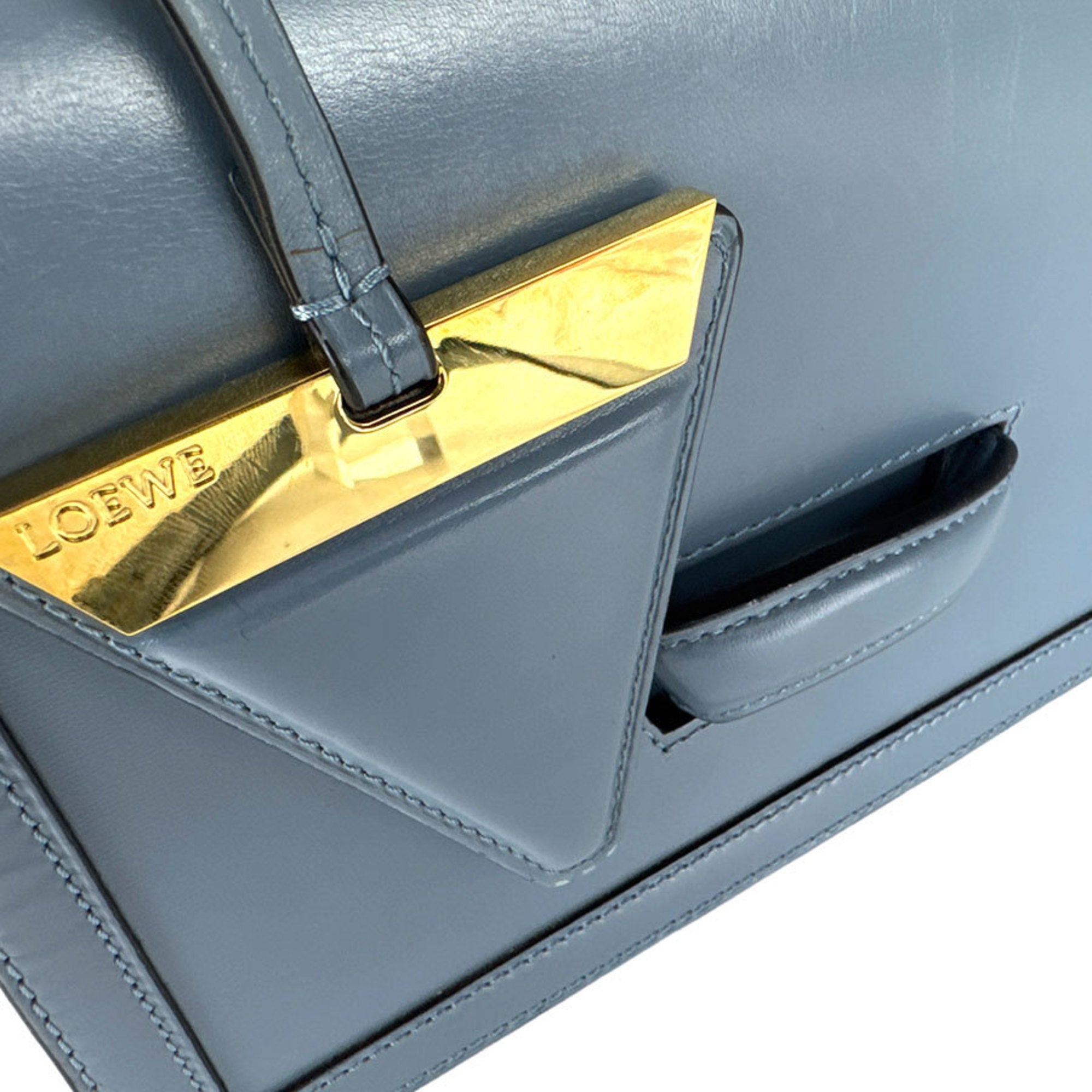 Loewe Blue Leather Shoulder Bag (Pre-Owned)
