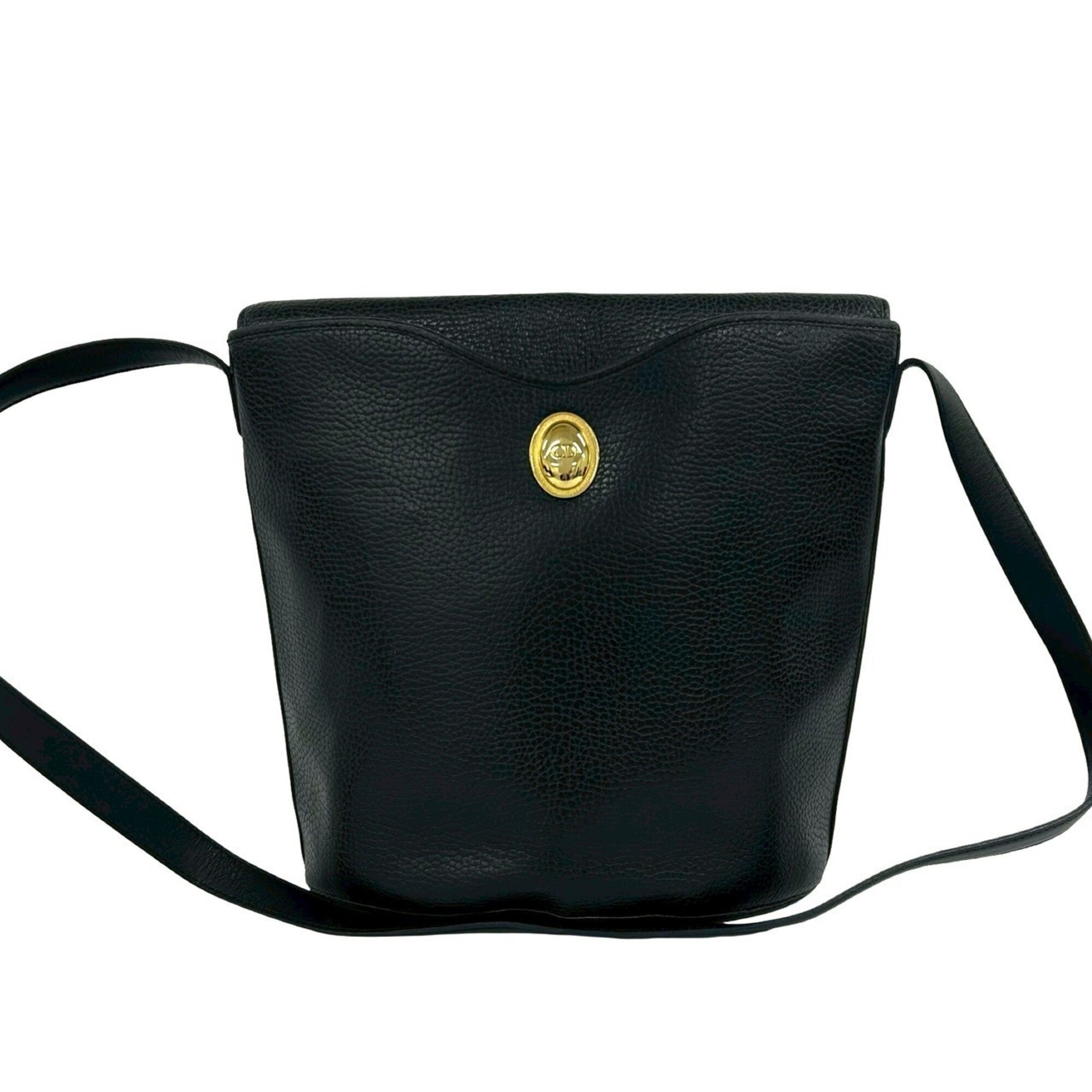 Christian Dior Black Leather Shoulder Bag (Pre-Owned)