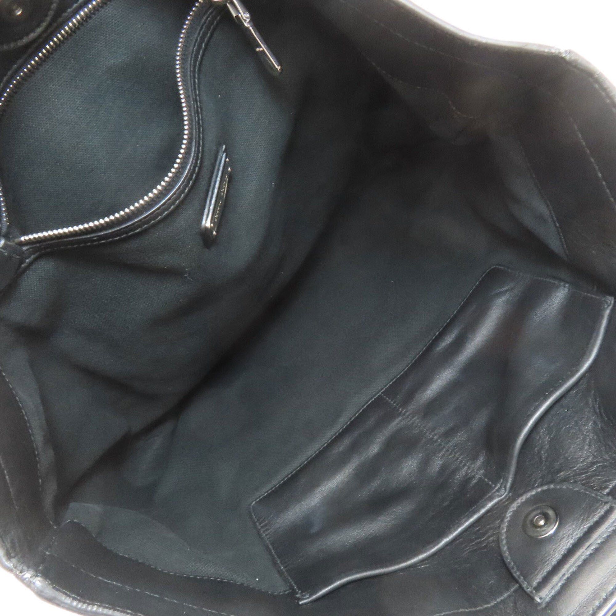 Miu Miu Black Leather Tote Bag (Pre-Owned)