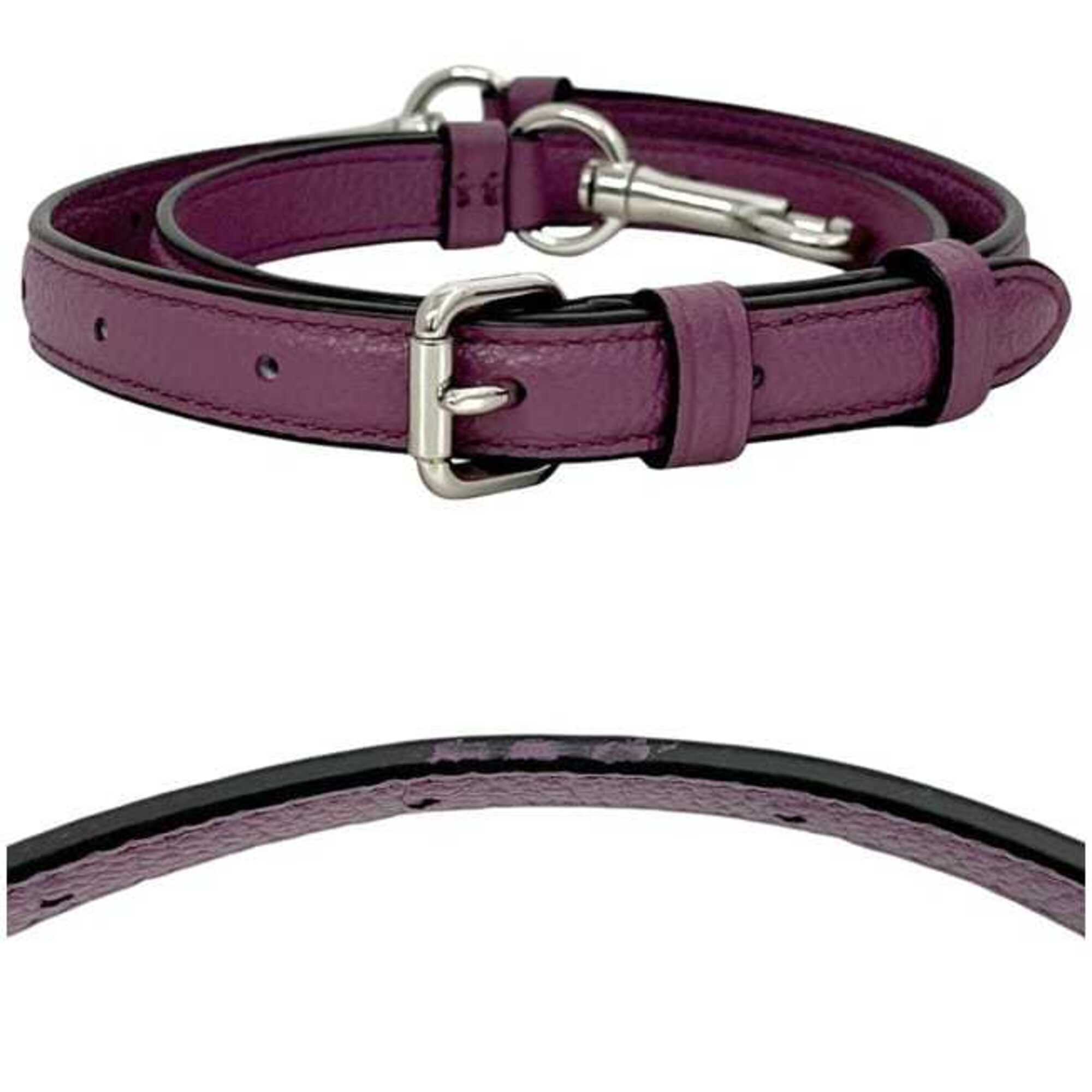 Coach Purple Leather Shoulder Bag (Pre-Owned)