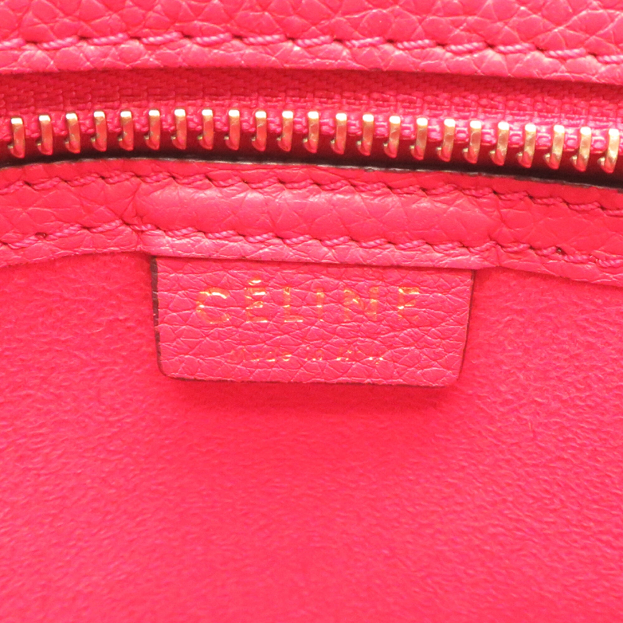 Celine Red Color Leather Handbag (Pre-Owned)