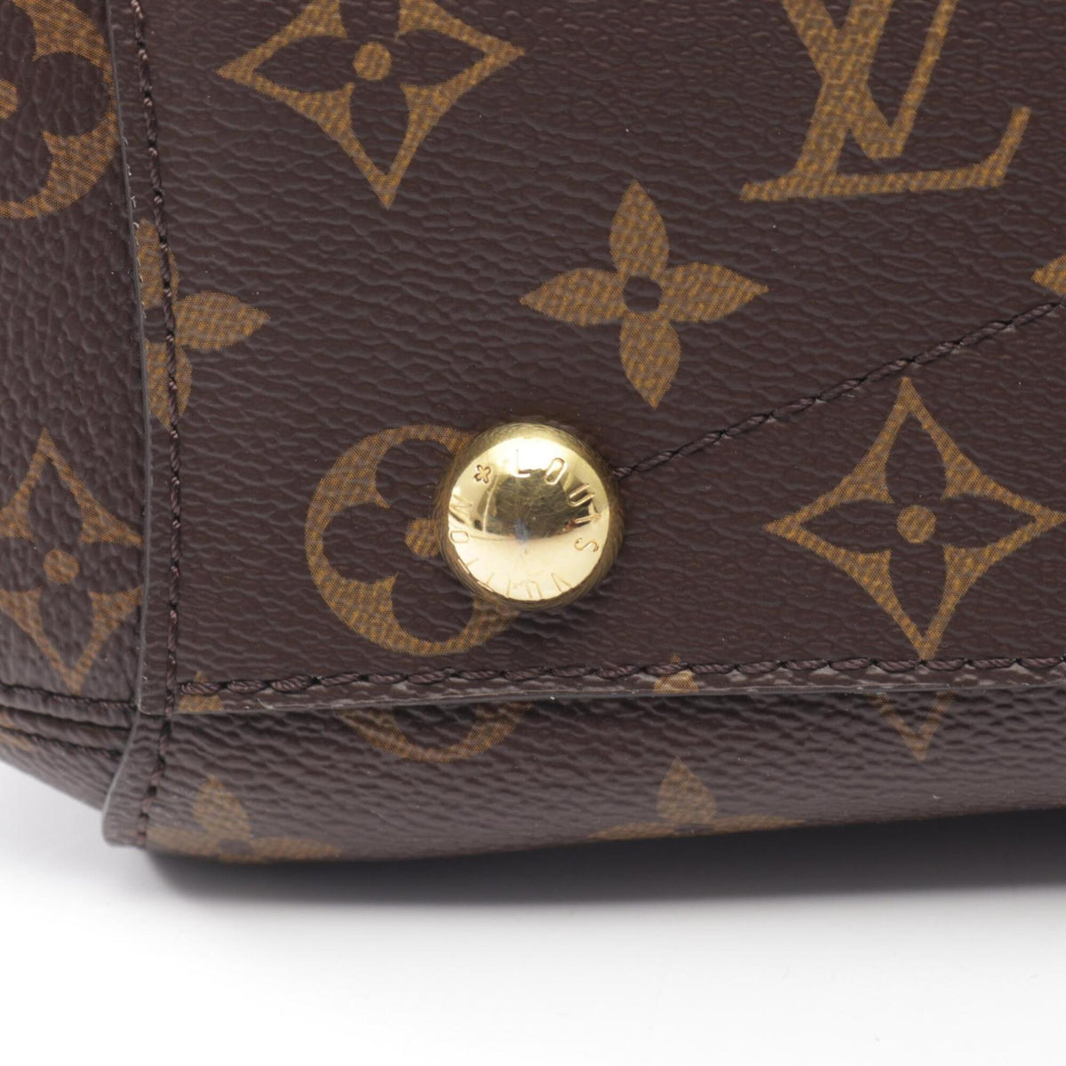 Louis Vuitton Brown Pvc Coated Canvas Leather Handbag (Pre-Owned)