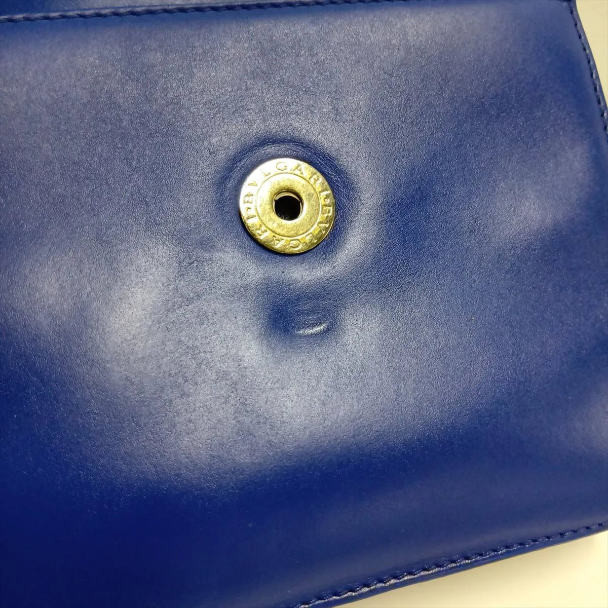 Bvlgari Blue Leather Crossbody Bag Shoulder Bag (Pre-Owned)