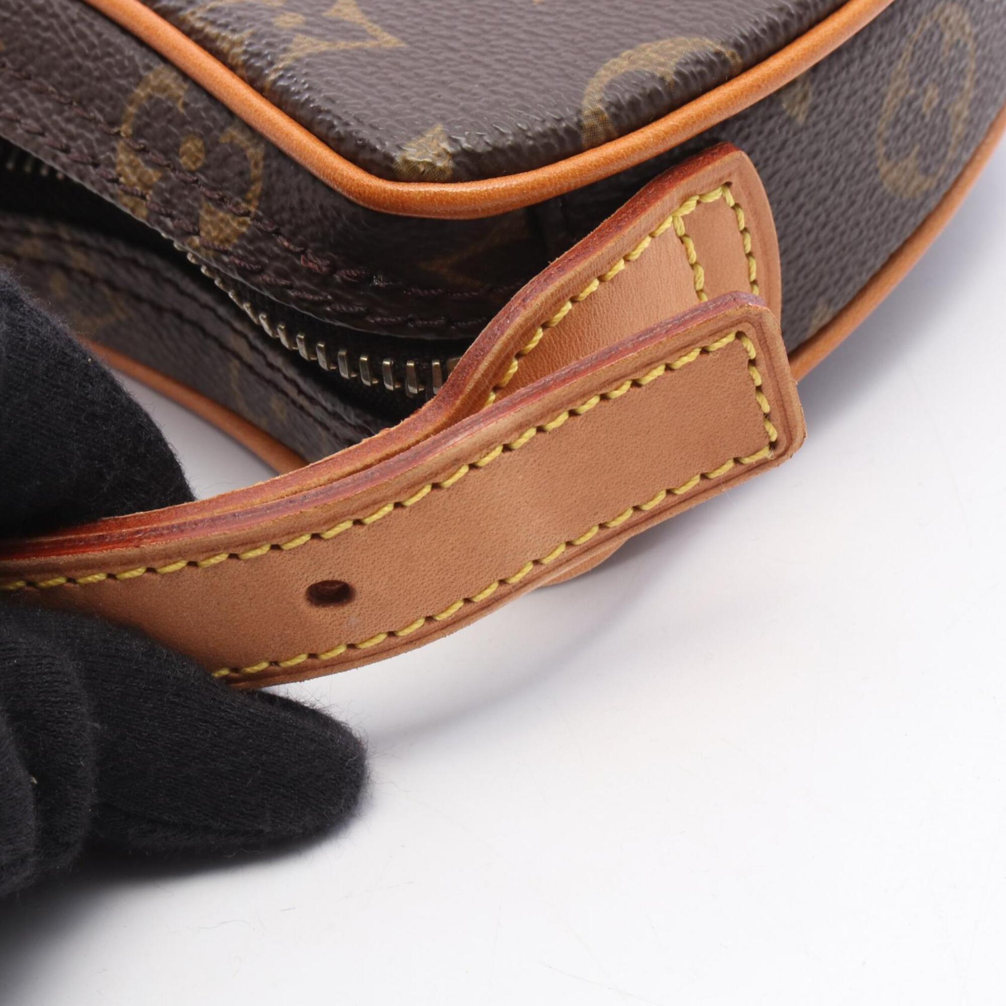 Louis Vuitton Brown Monogram Coated Canvas Leather Handbag Pochette Shoulder Bag (Pre-Owned)