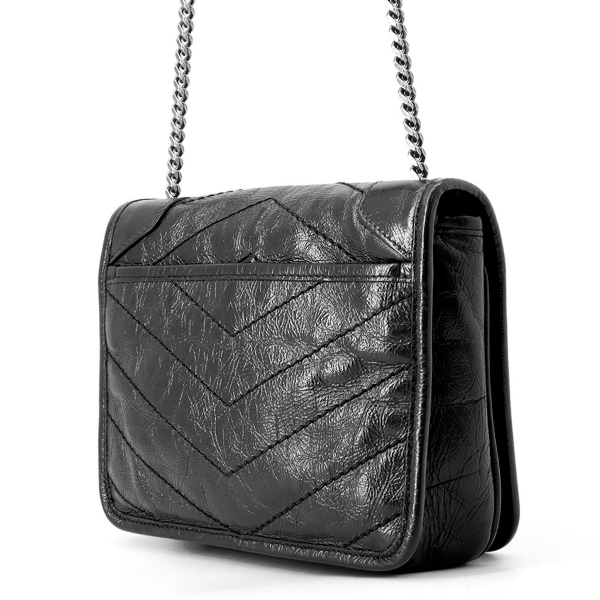 Yves Saint Laurent Black Leather Shoulder Bag (Pre-Owned)