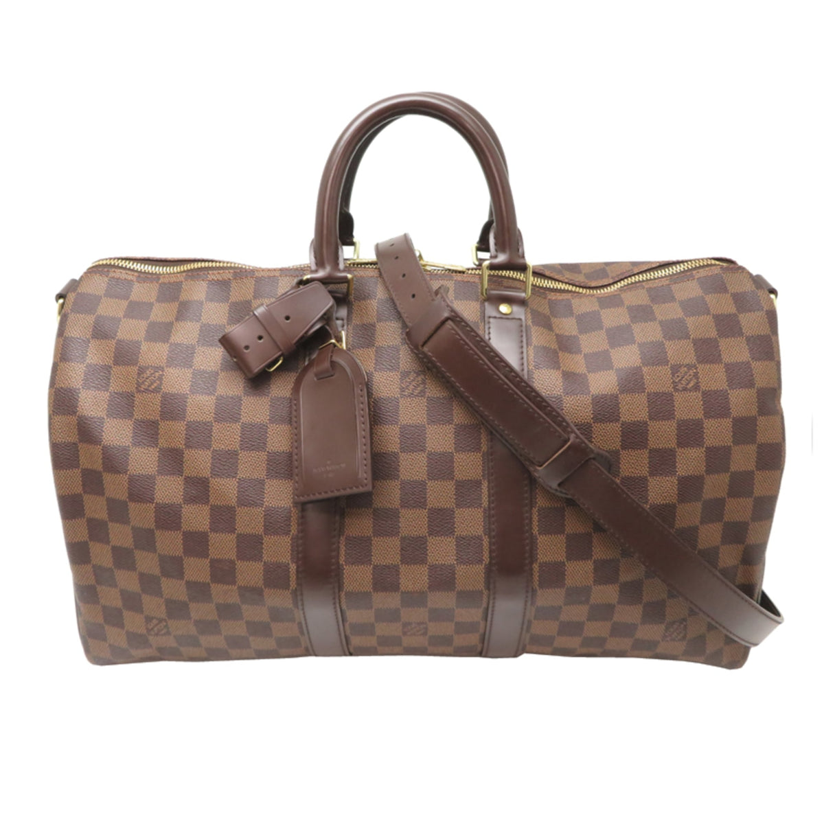 Louis Vuitton Brown Damier Canvas Boston Bag (Pre-Owned)