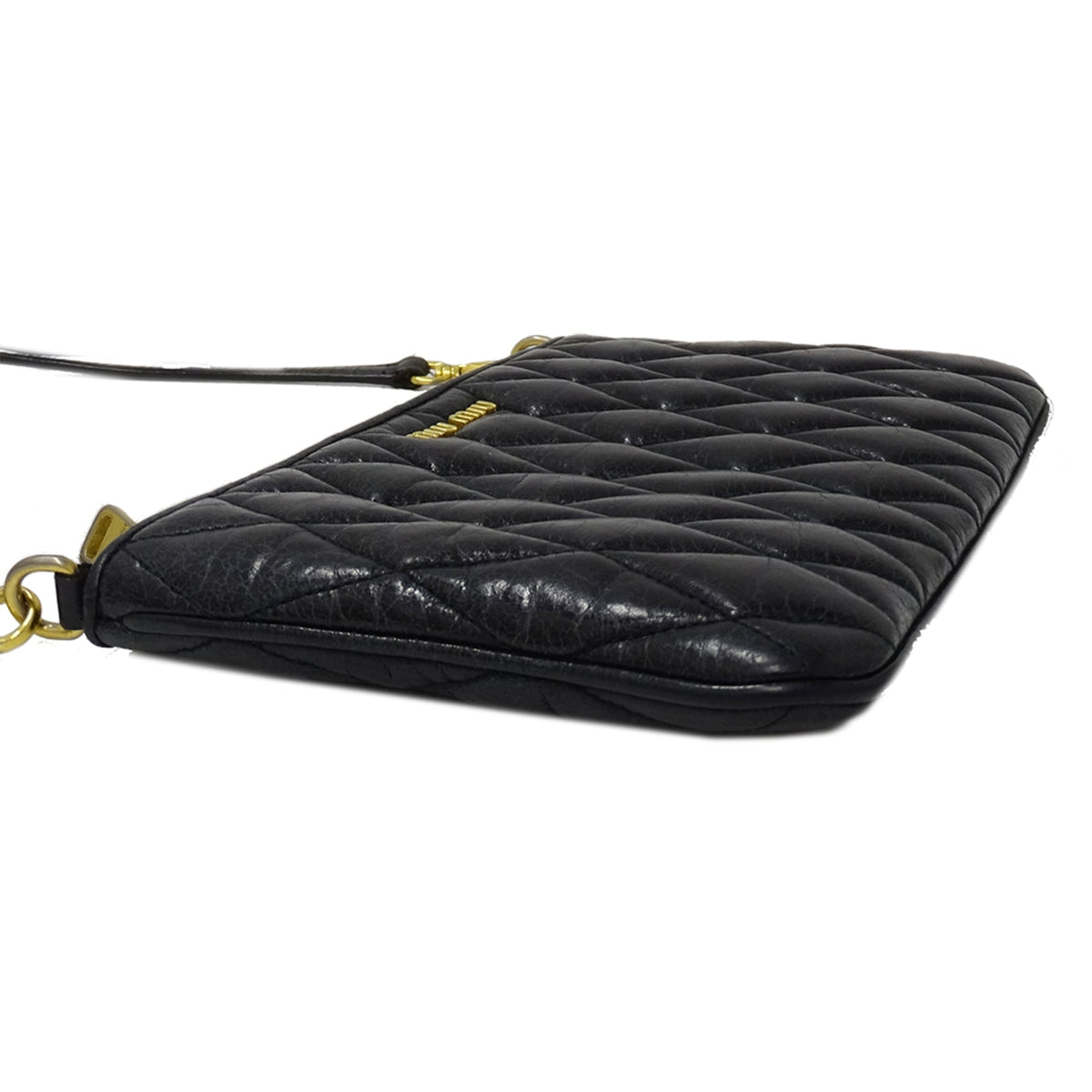 Miu Miu Black Leather Handbag Shoulder Bag (Pre-Owned)