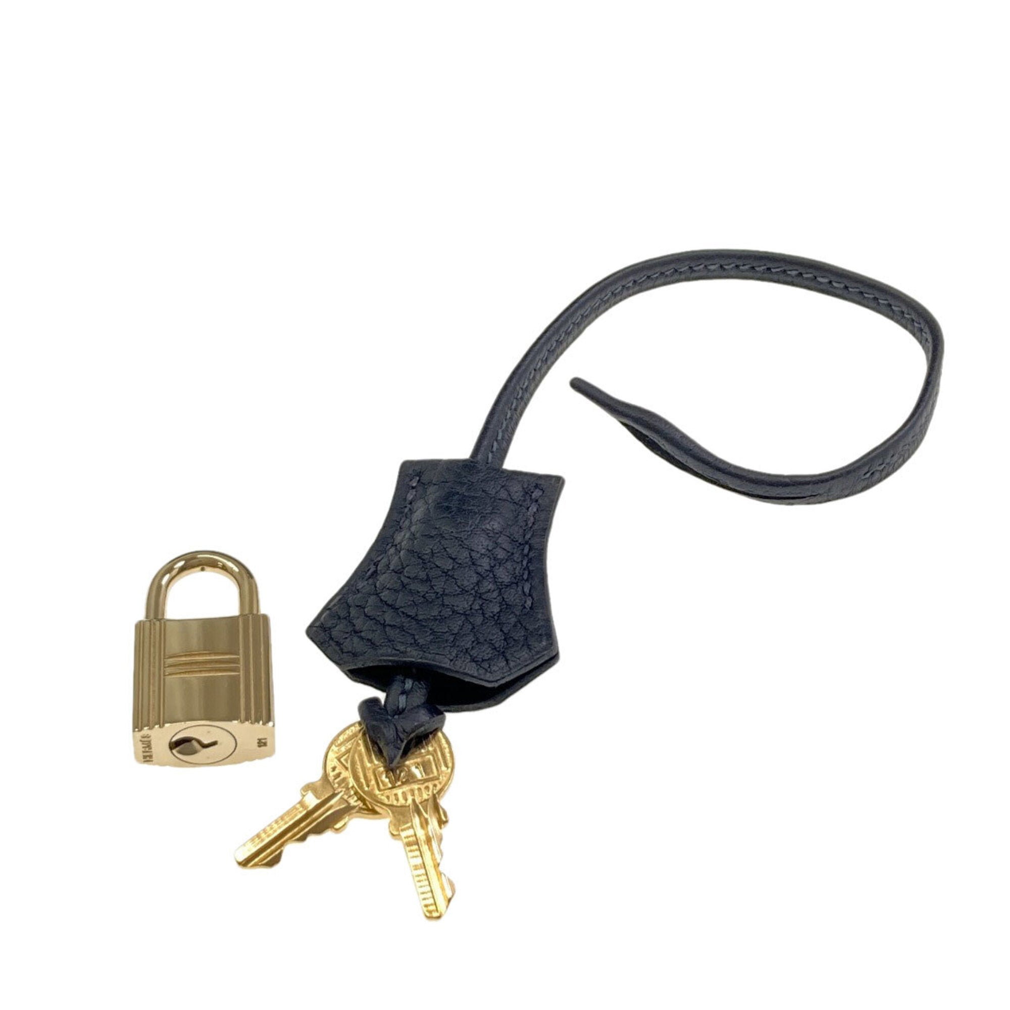Hermes Bolide Dark Navy Fjord Leather Handbag (Pre-Owned)