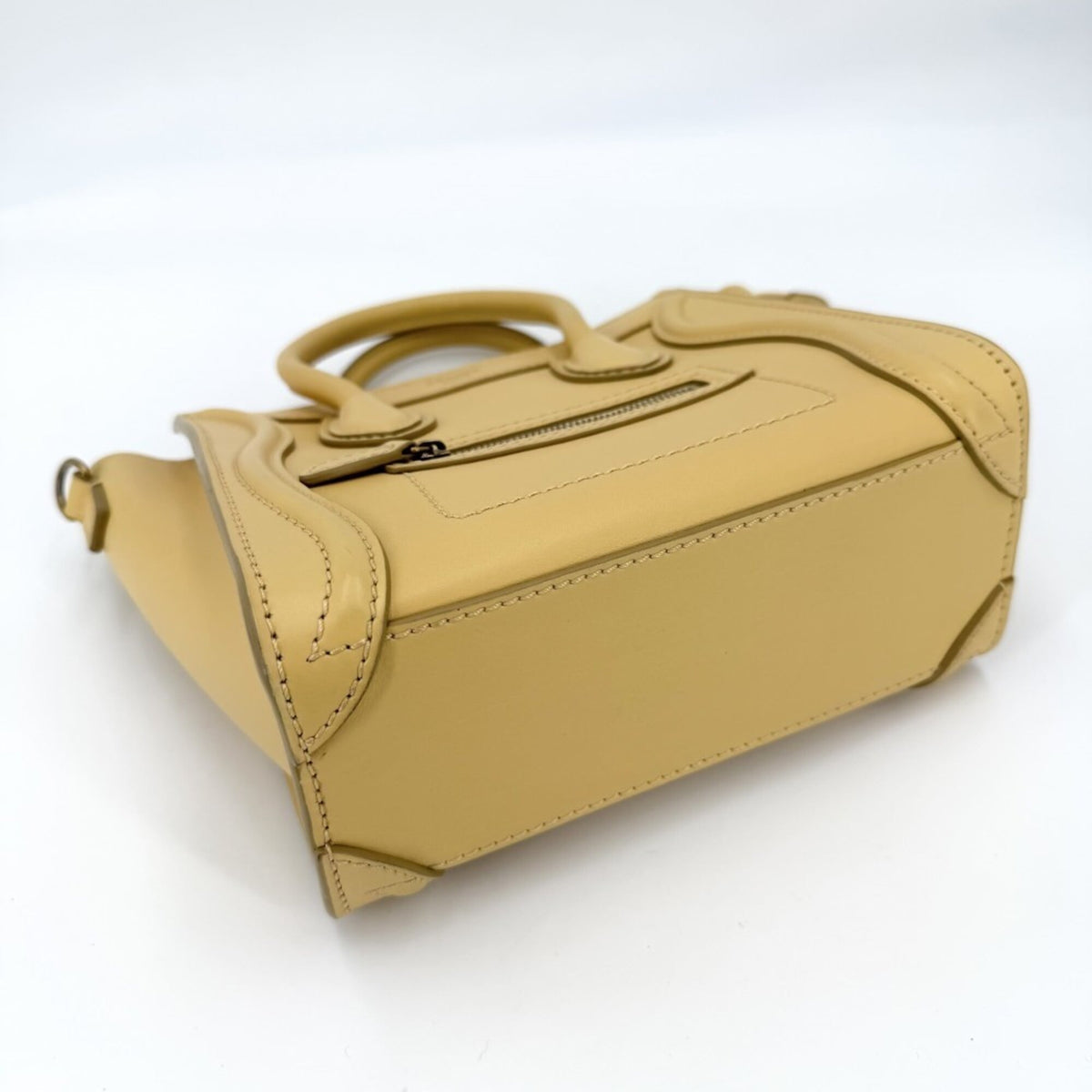 Celine Yellow Leather Handbag Shoulder Bag (Pre-Owned)