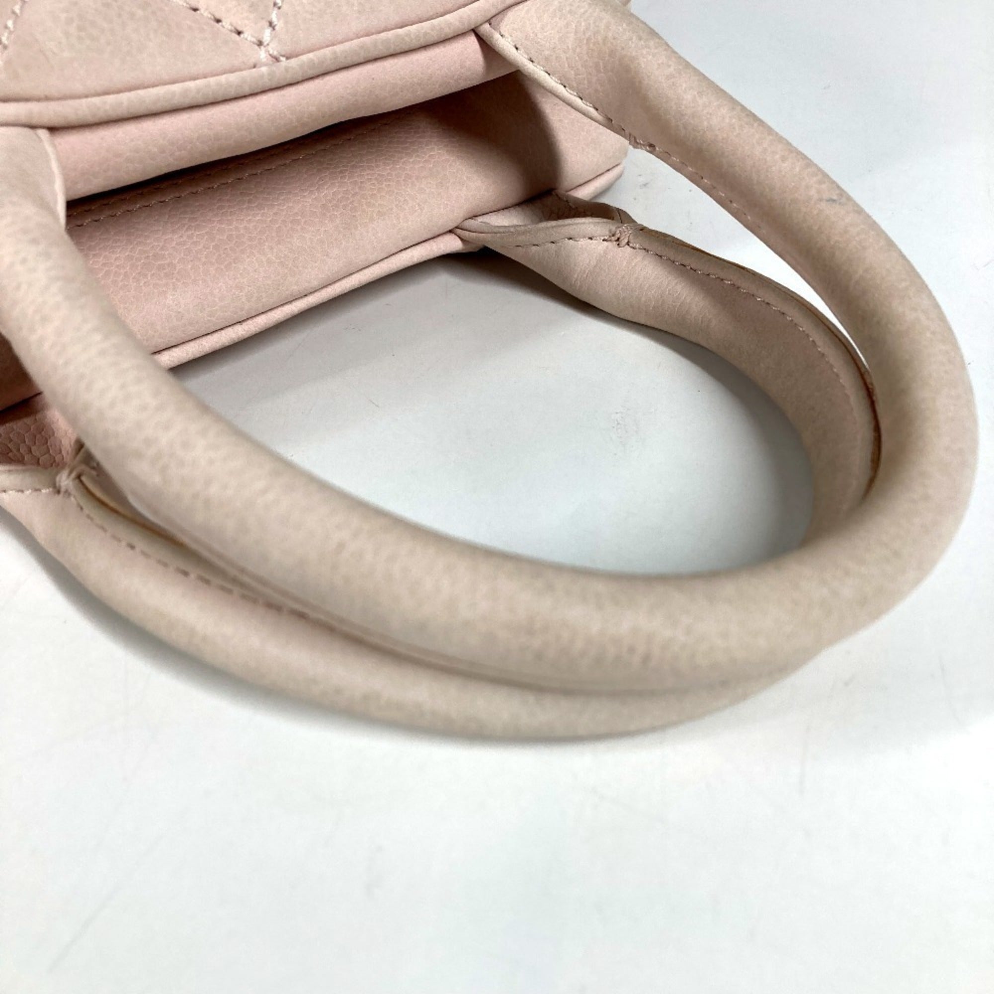 Chanel Matelasse Light Pink Leather Boston Bag Handbag (Pre-Owned)