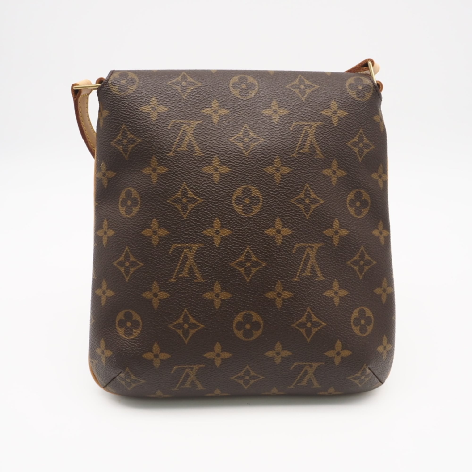 Louis Vuitton Monogram Beige Brown Coated Canvas Leather Shoulder Bag (Pre-Owned)