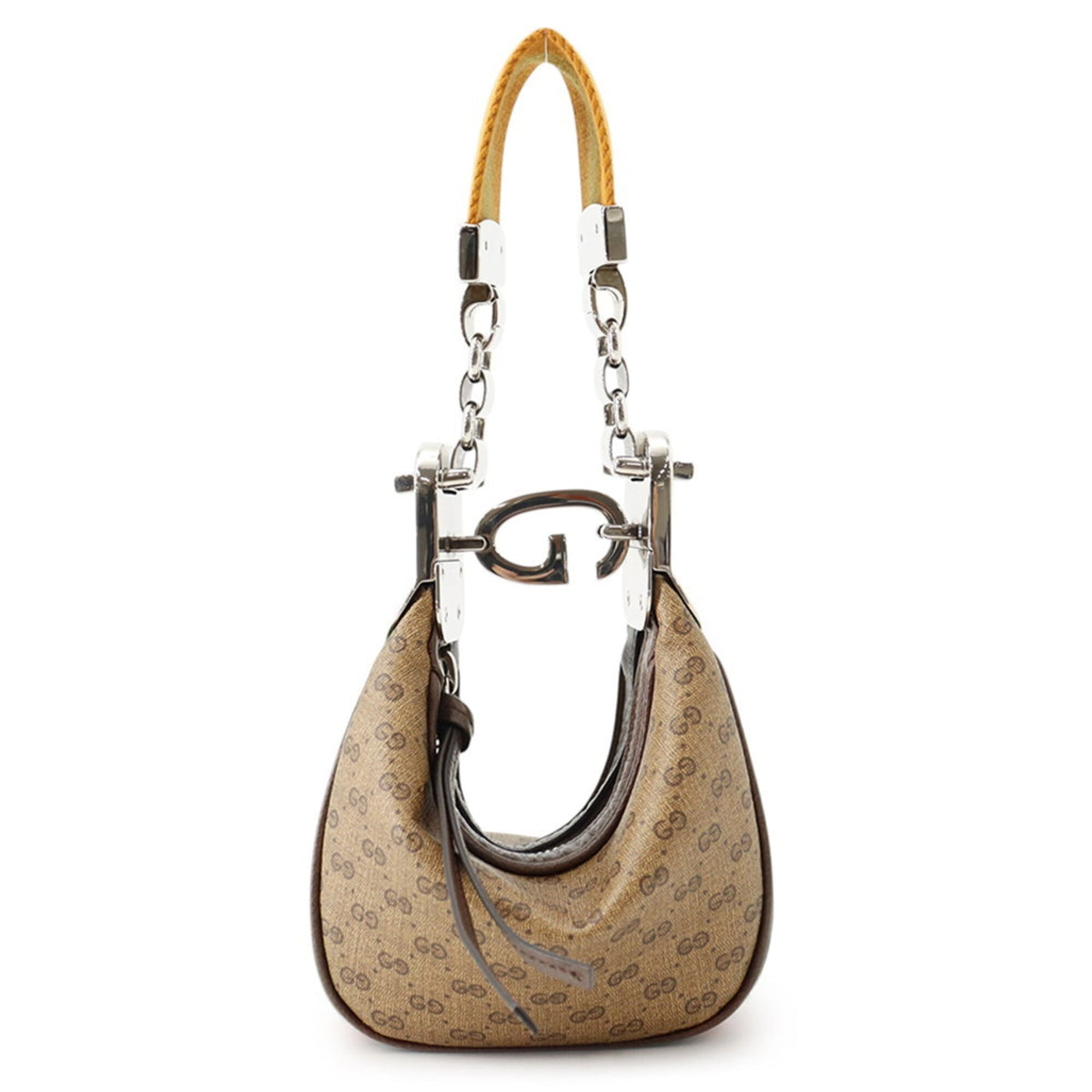 Gucci Brown Micro Gg Leather Leather Handbag (Pre-Owned)