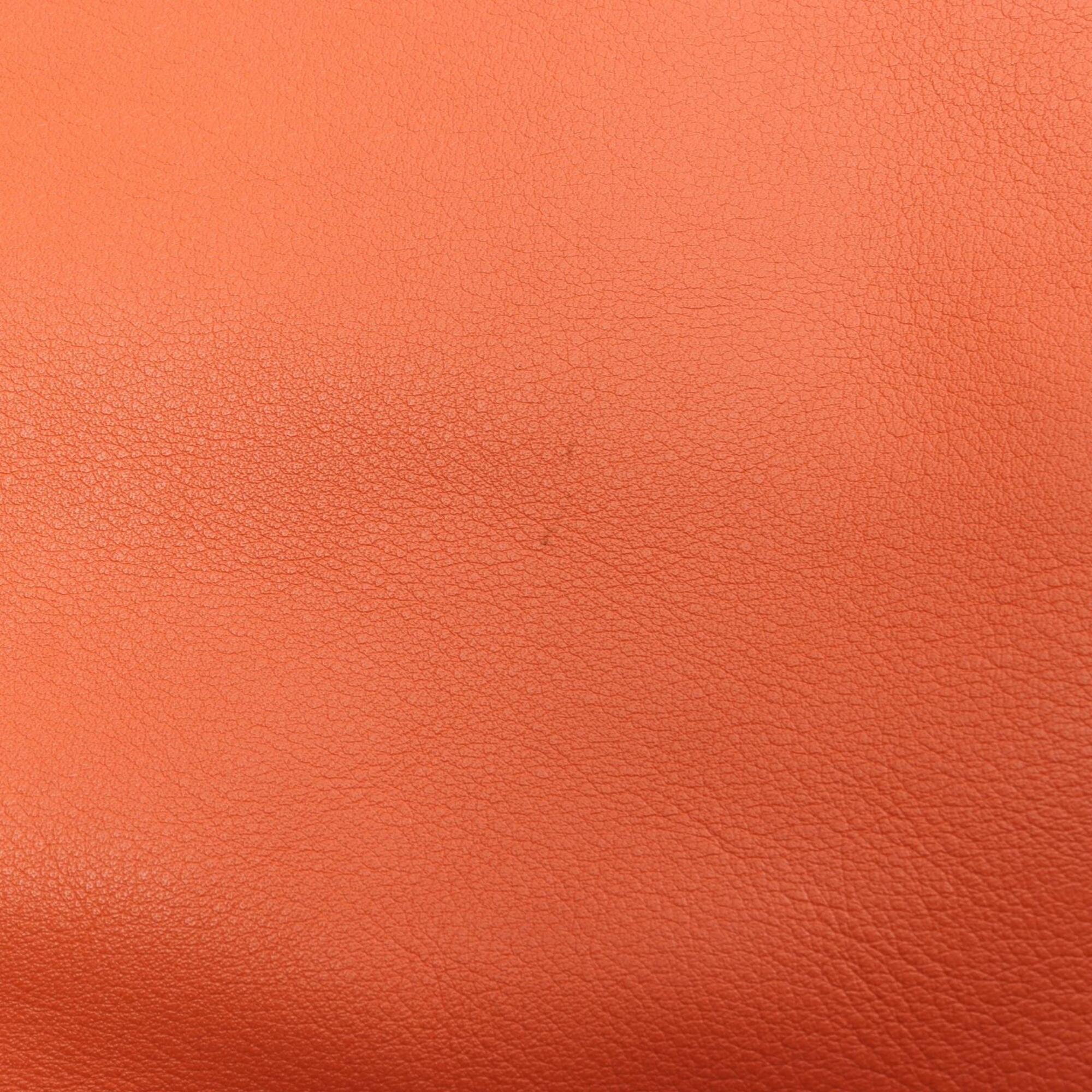 Loewe Orange Leather Handbag Tote Bag (Pre-Owned)