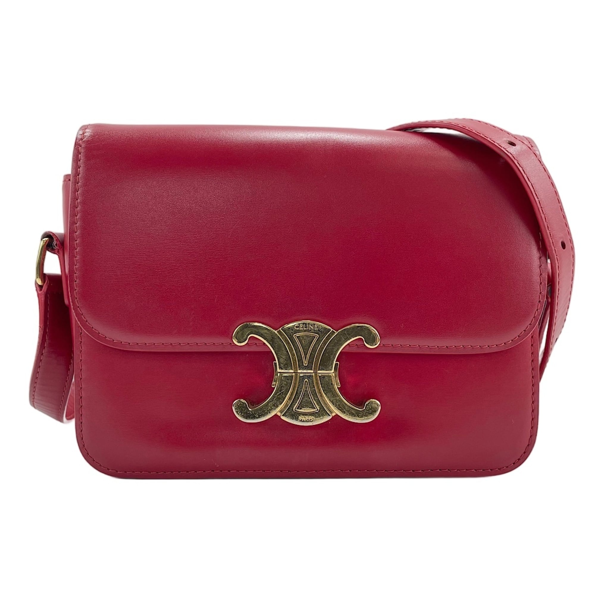 Celine Red Color Shoulder Bag (Pre-Owned)