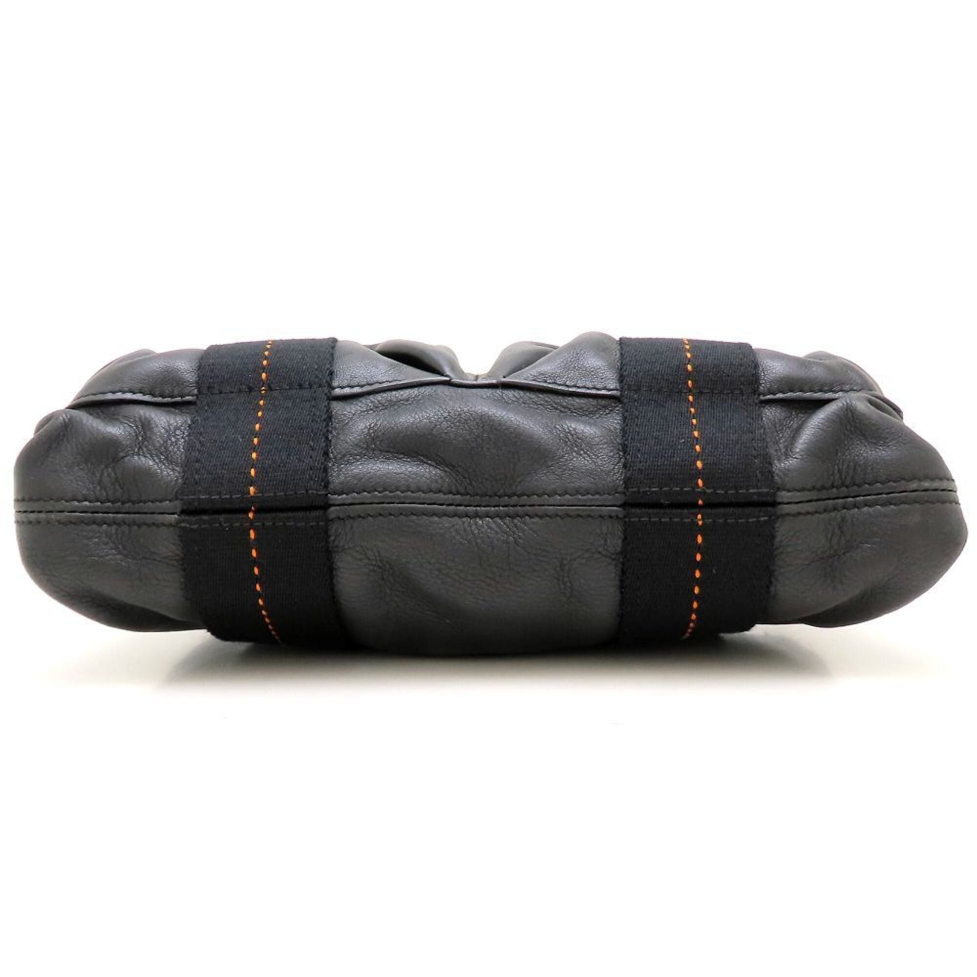 Hermes Black Veau Derma Handbag (Pre-Owned)