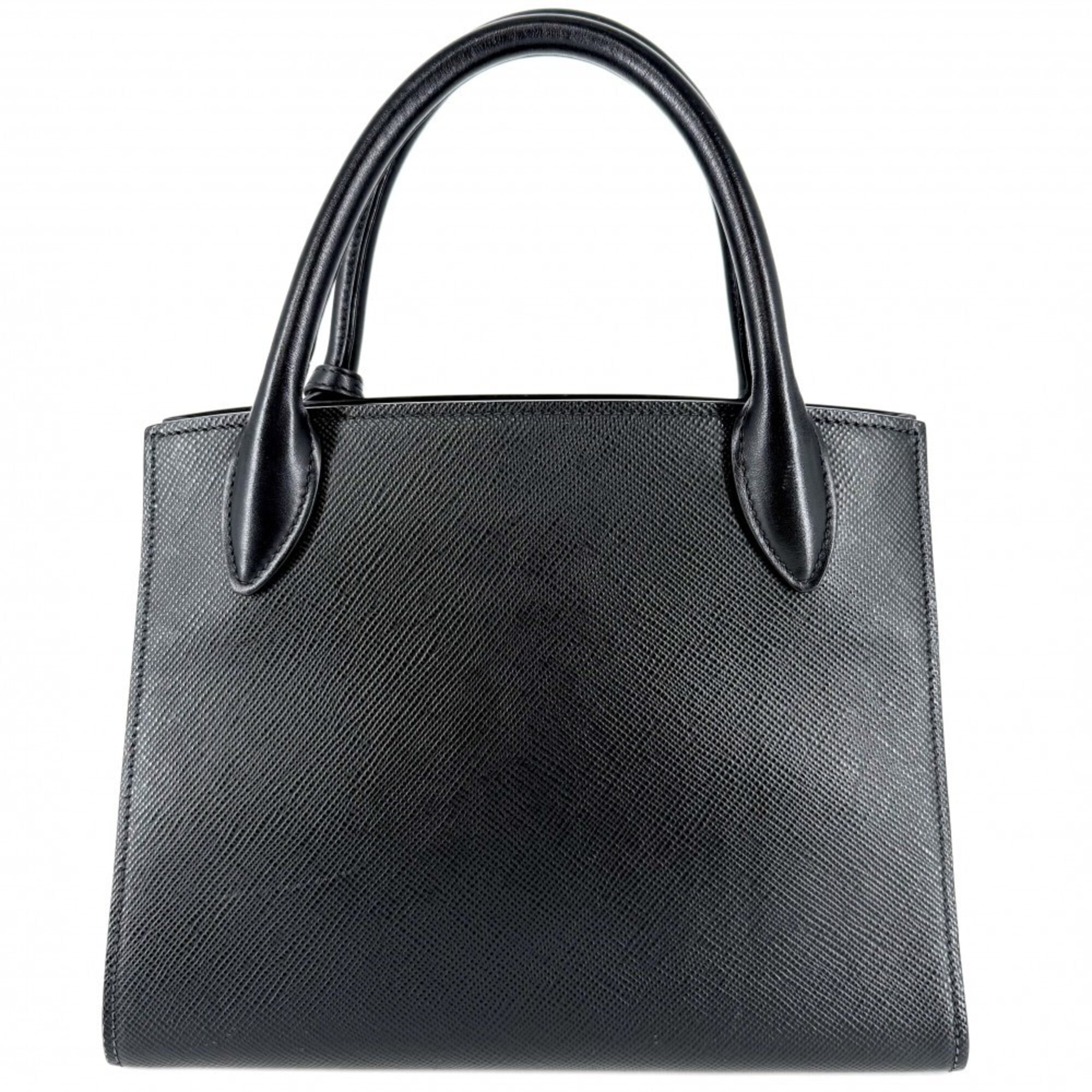 Prada Black Leather Handbag Pouch Shoulder Bag (Pre-Owned)