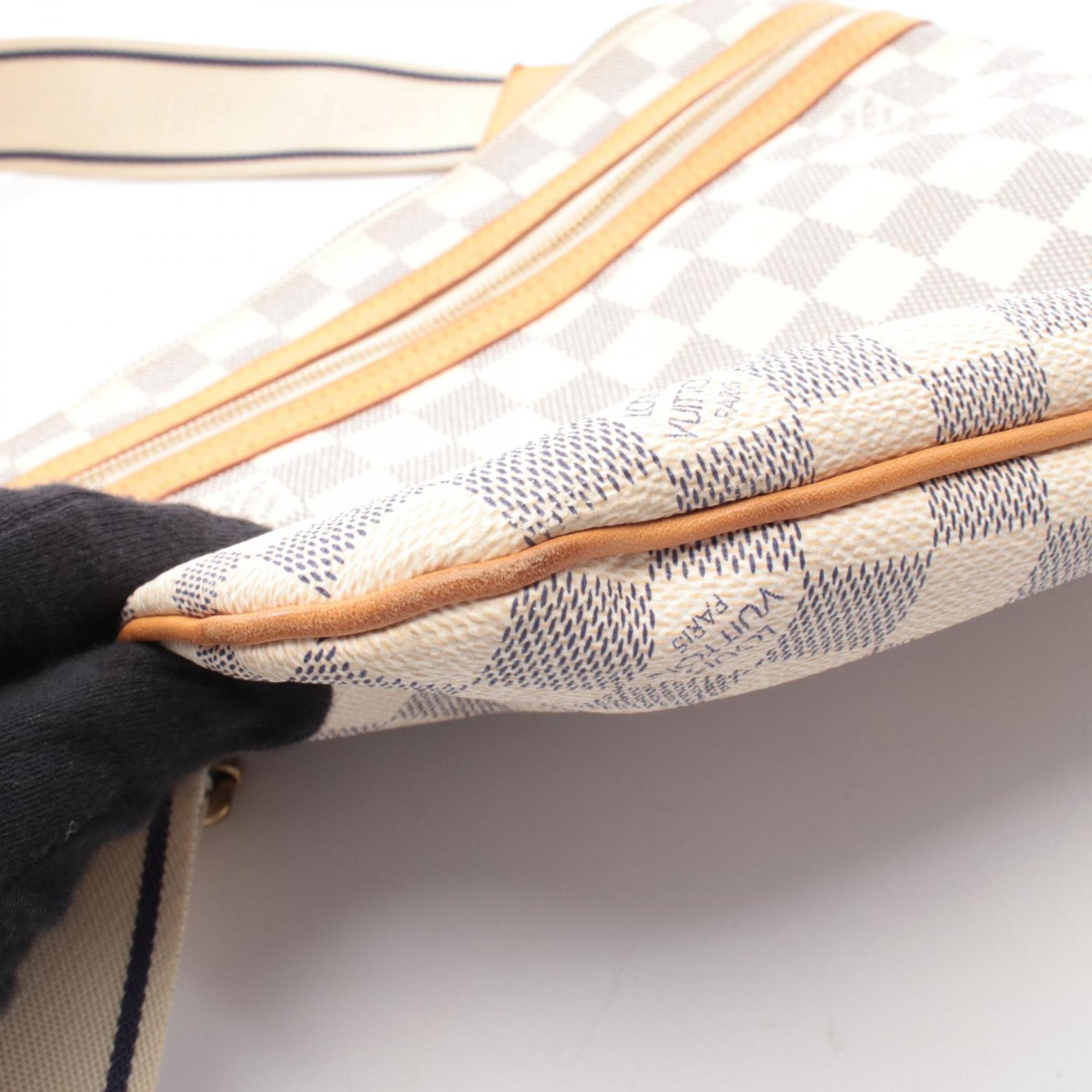 Louis Vuitton Damier Azur White Coated Canvas Leather Handbag Shoulder Bag (Pre-Owned)
