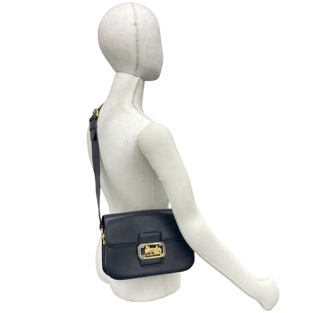 Celine Black Leather Pochette Shoulder Bag (Pre-Owned)