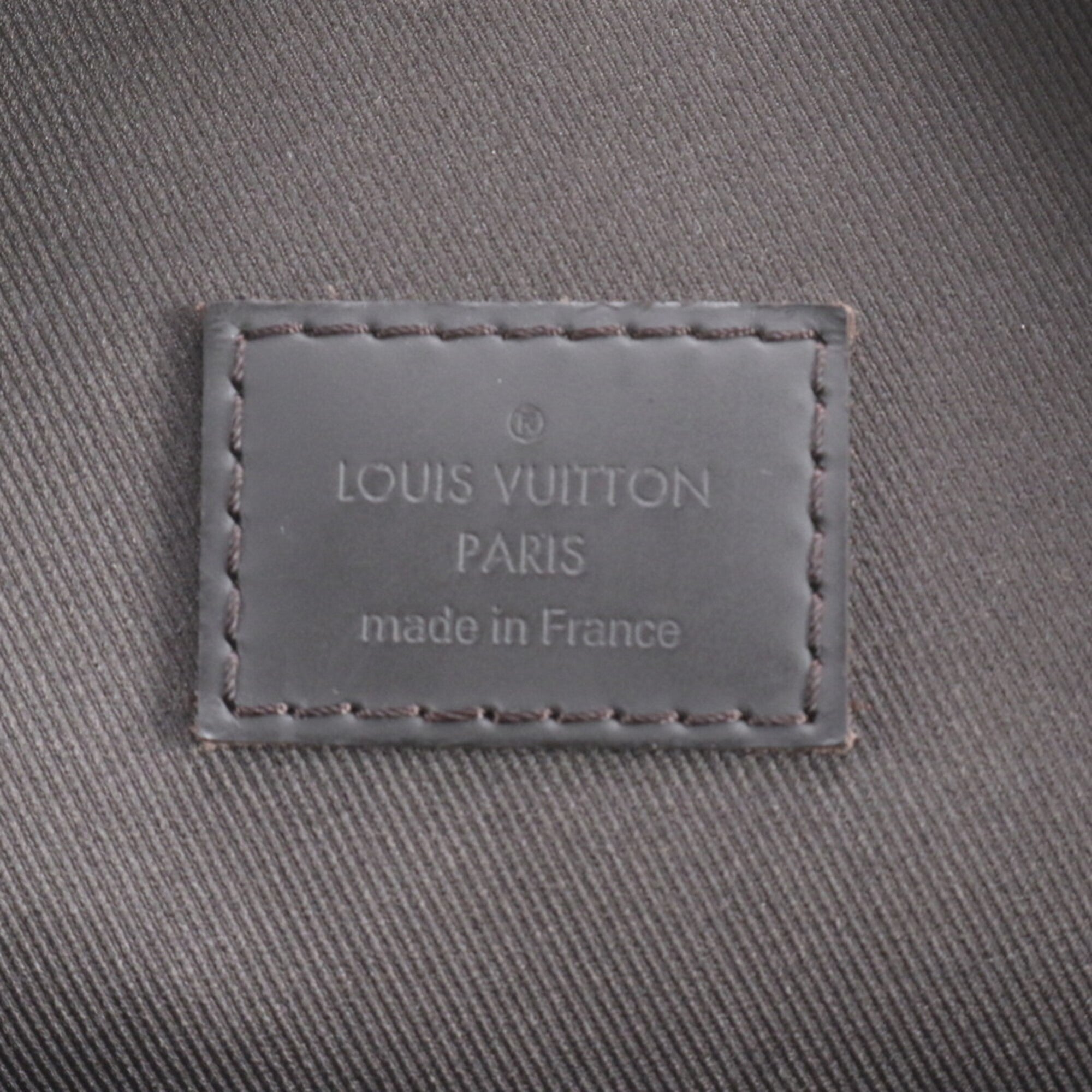 Louis Vuitton Brown Leather Coated Canvas Backpack (Pre-Owned)