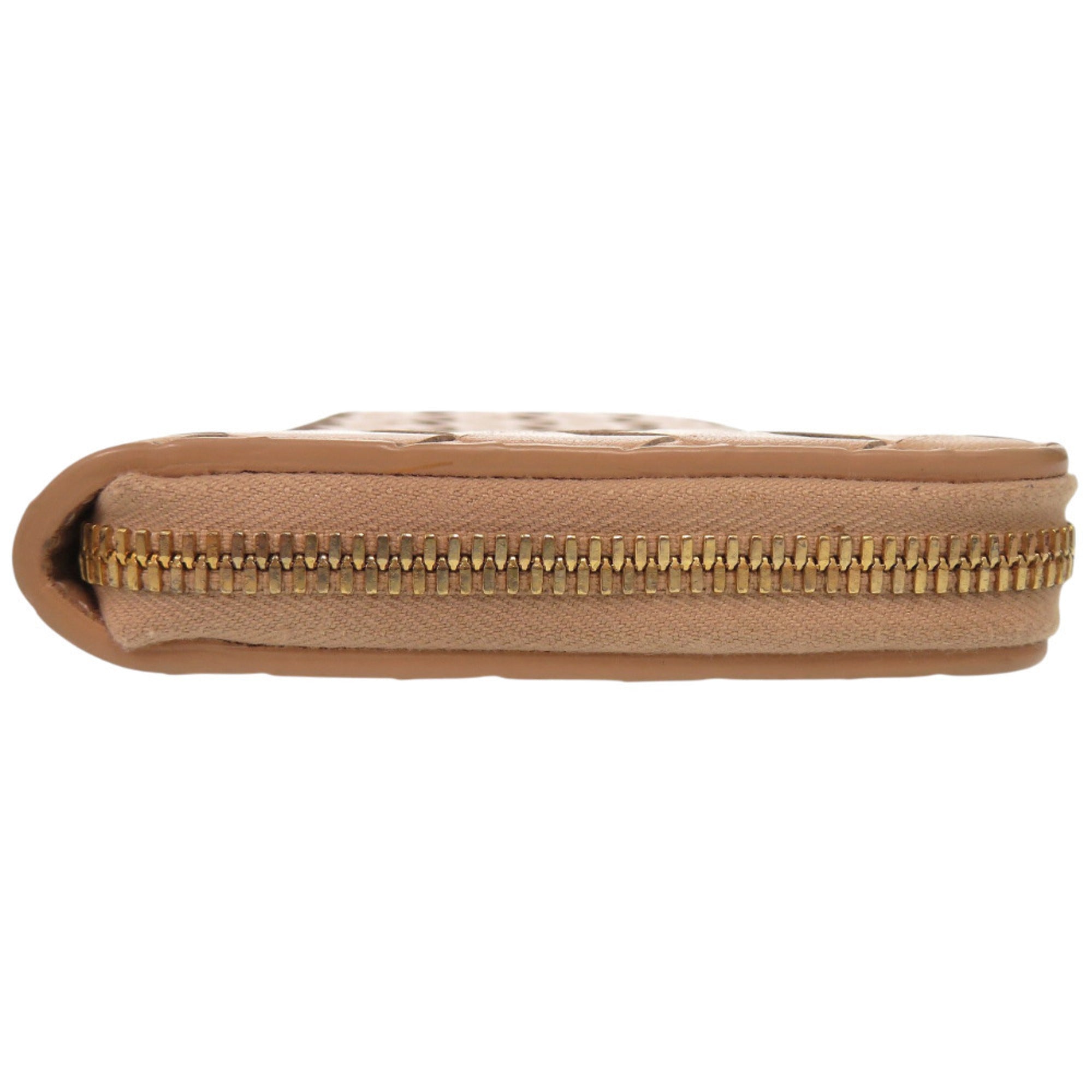 Bottega Veneta Beige Intrecciato Long Wallet (Bi-Fold) (Pre-Owned)