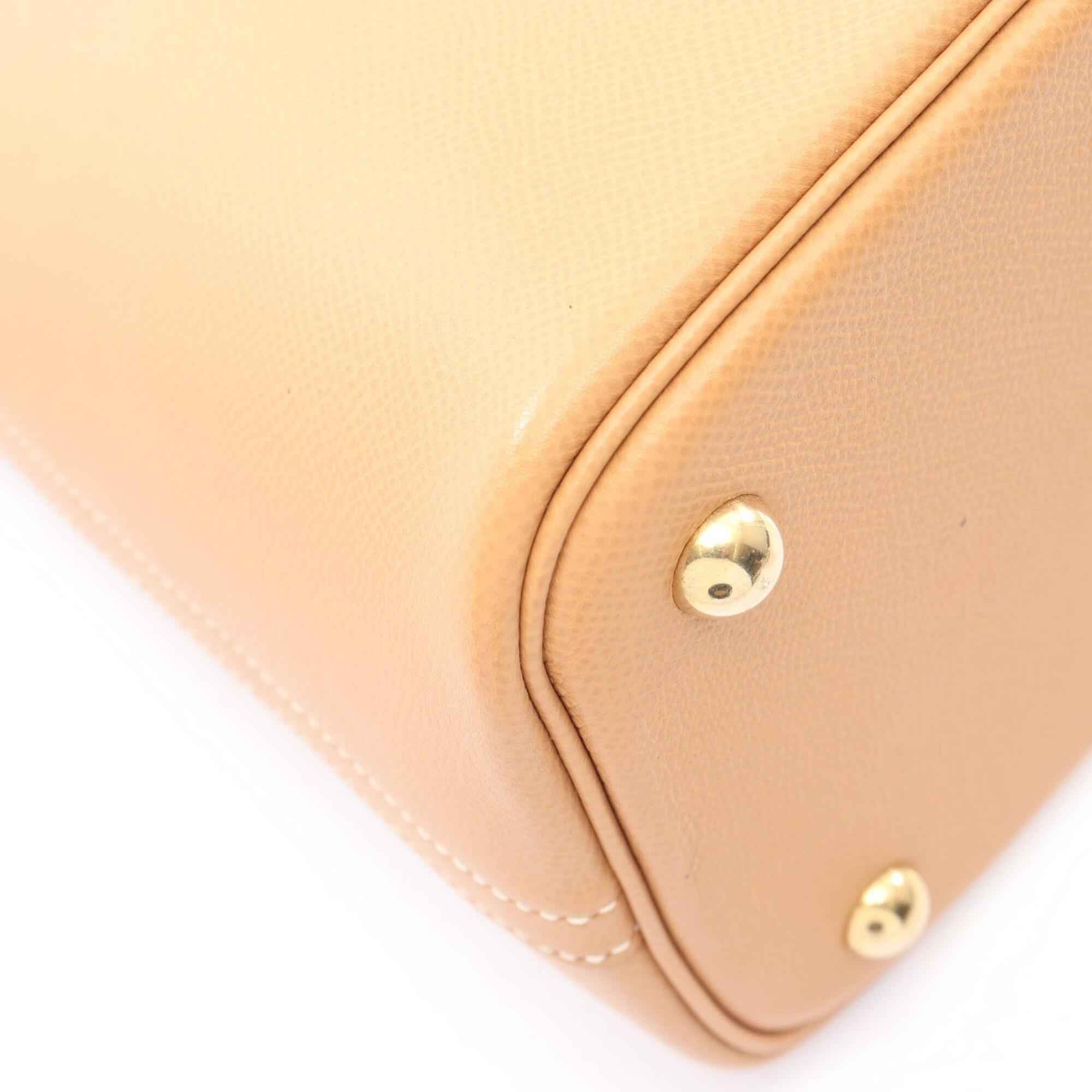 Hermes Beige Natural Courchevel Leather Handbag (Pre-Owned)