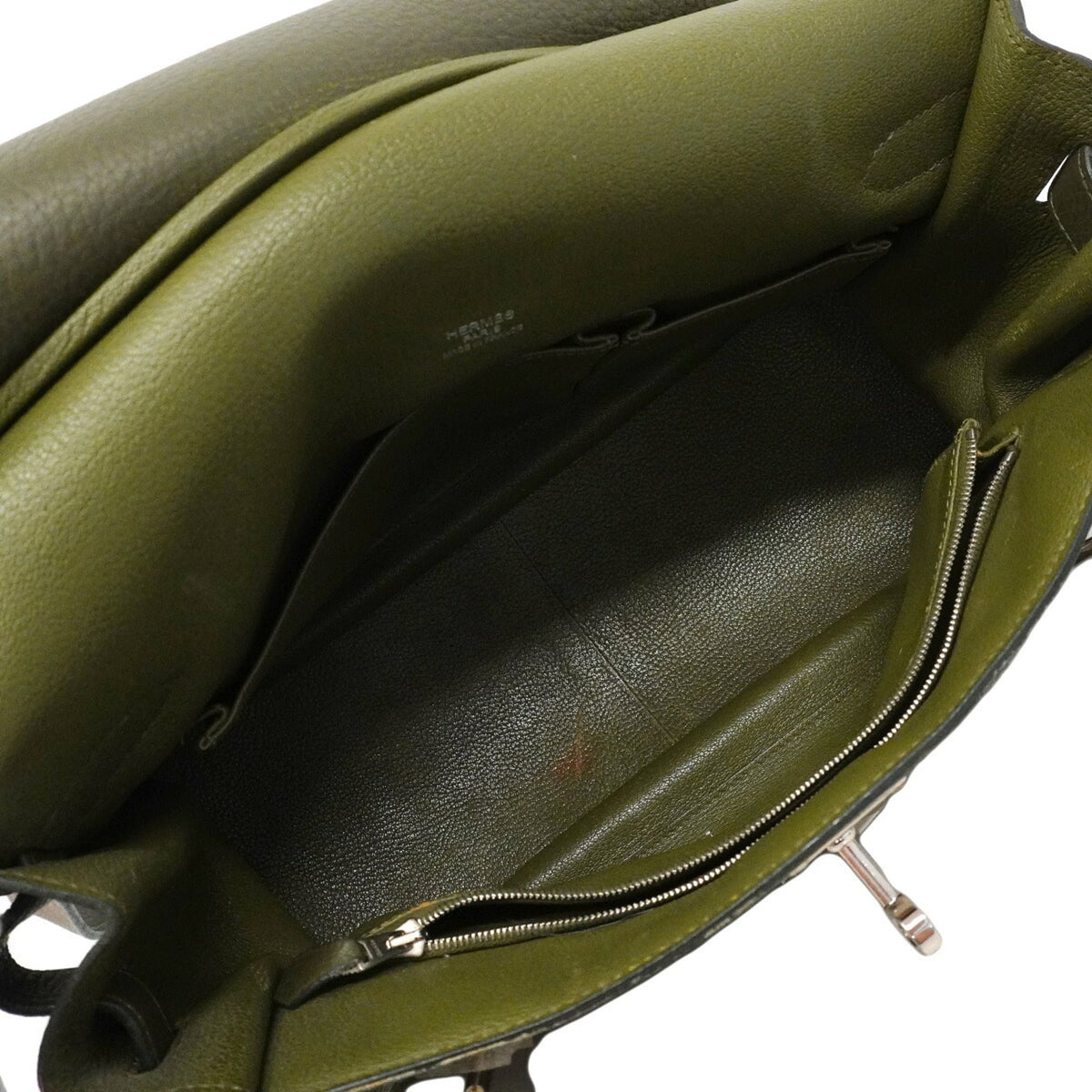 Hermes Green Taurillon Clemence Leather Shoulder Bag (Pre-Owned)