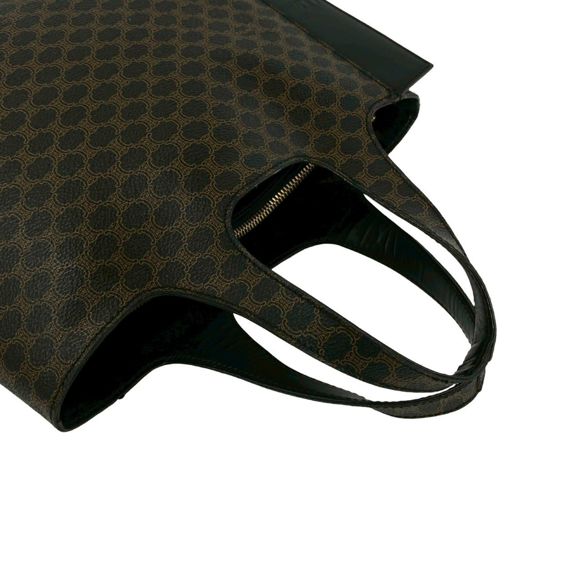 Celine Black Brown Pvc Leather Handbag Tote Bag (Pre-Owned)