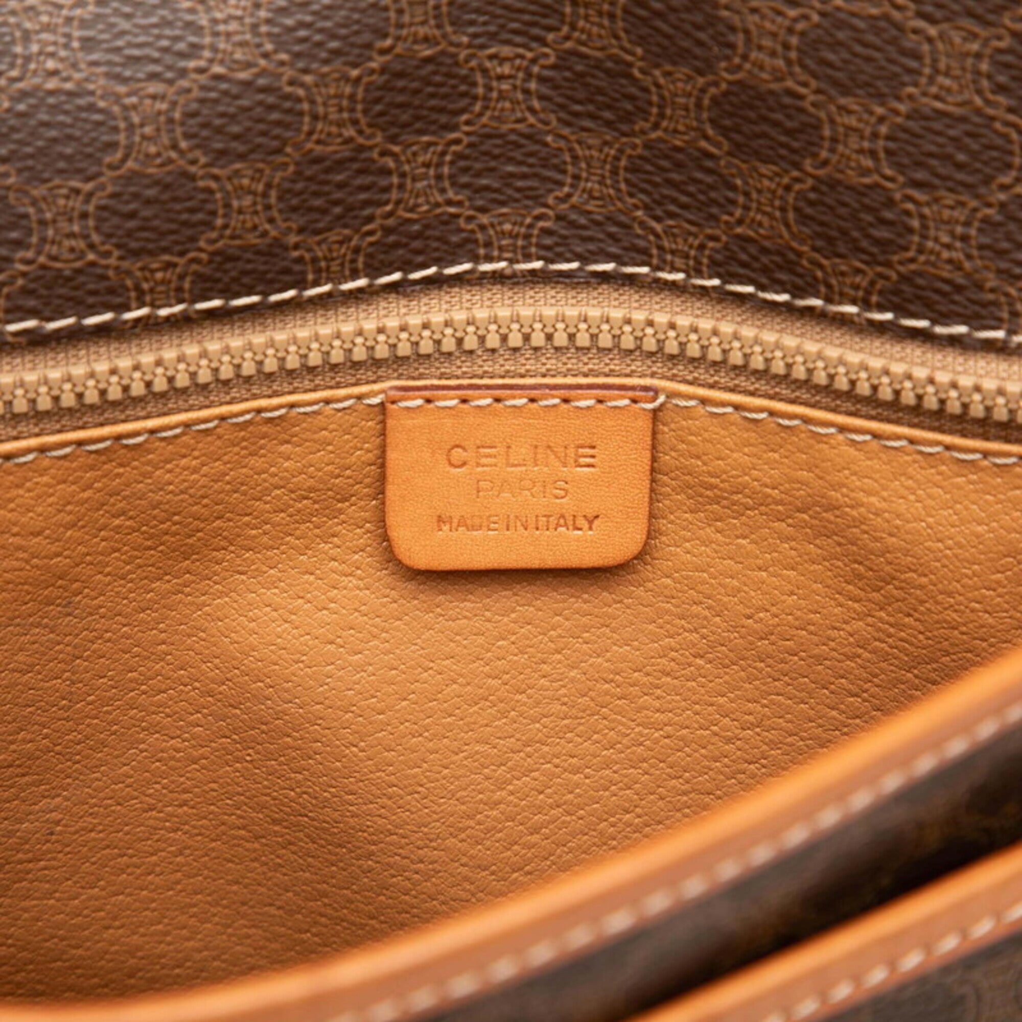 Celine Macadam Brown Pvc Leather Shoulder Bag (Pre-Owned)