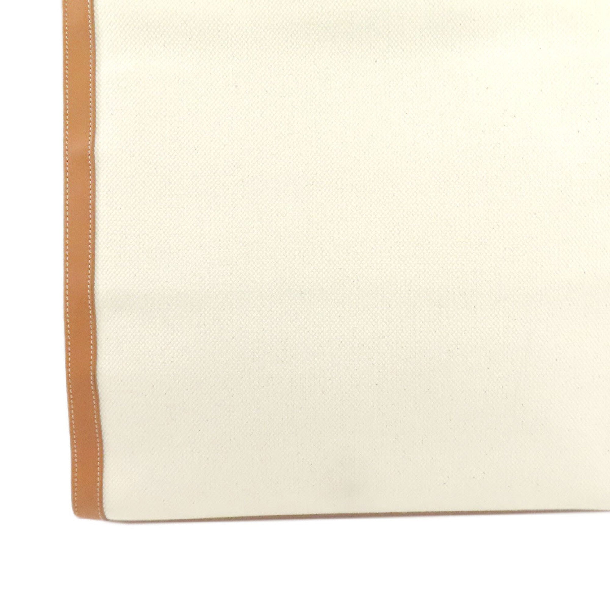 Celine Brown White Canvas Tote Bag (Pre-Owned)